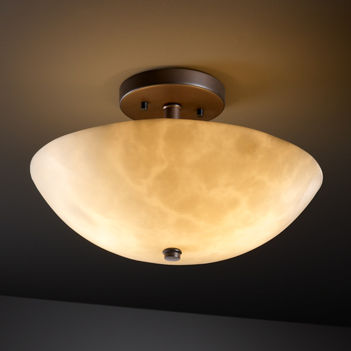 Clouds LED 14 inch Dark Bronze Semi-Flush Ceiling Light in 2000 Lm LED