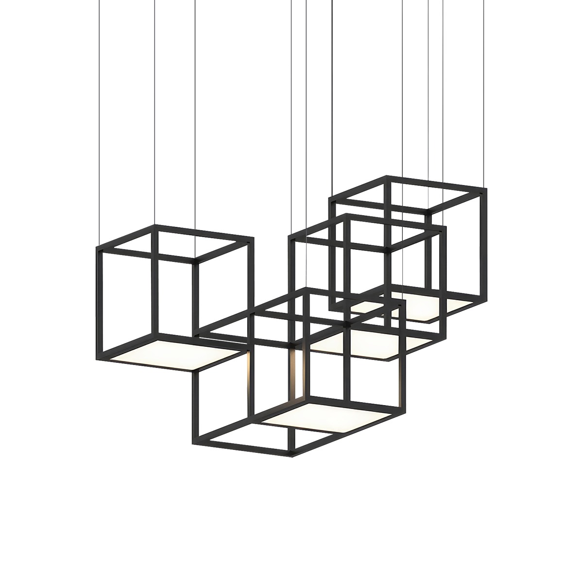 Cubix LED 48.5 inch Satin Black Pendant Ceiling Light
