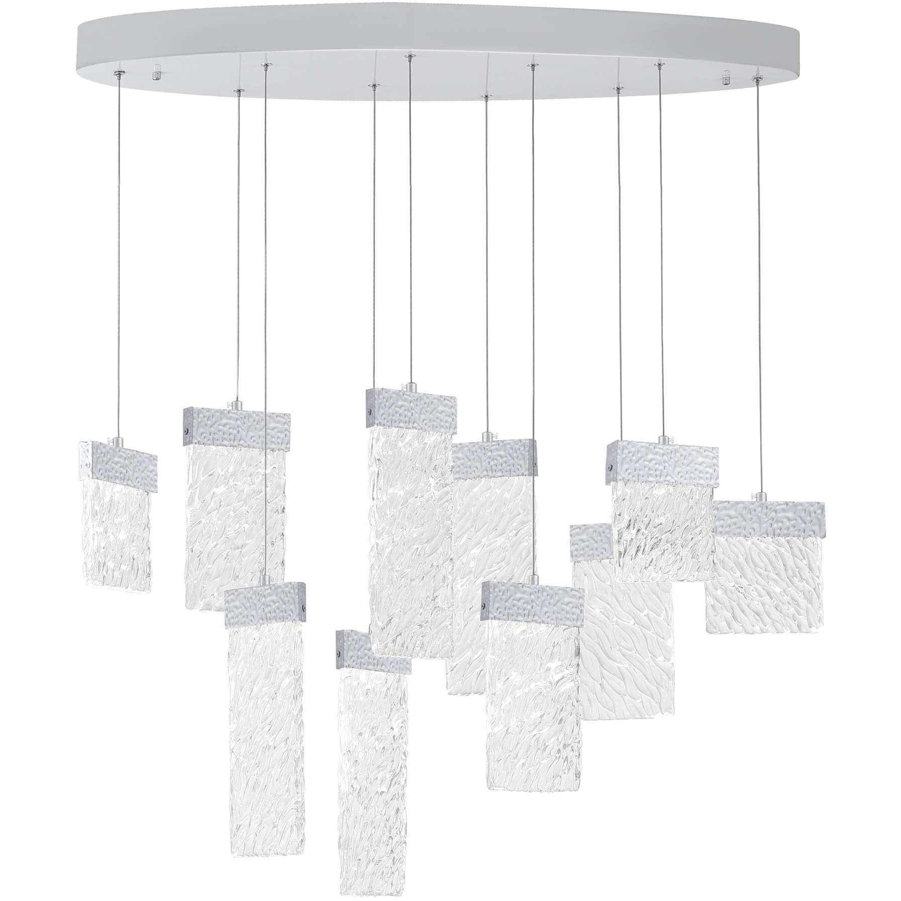 Carolina LED 12 inch Pewter Down Chandelier Ceiling Light
