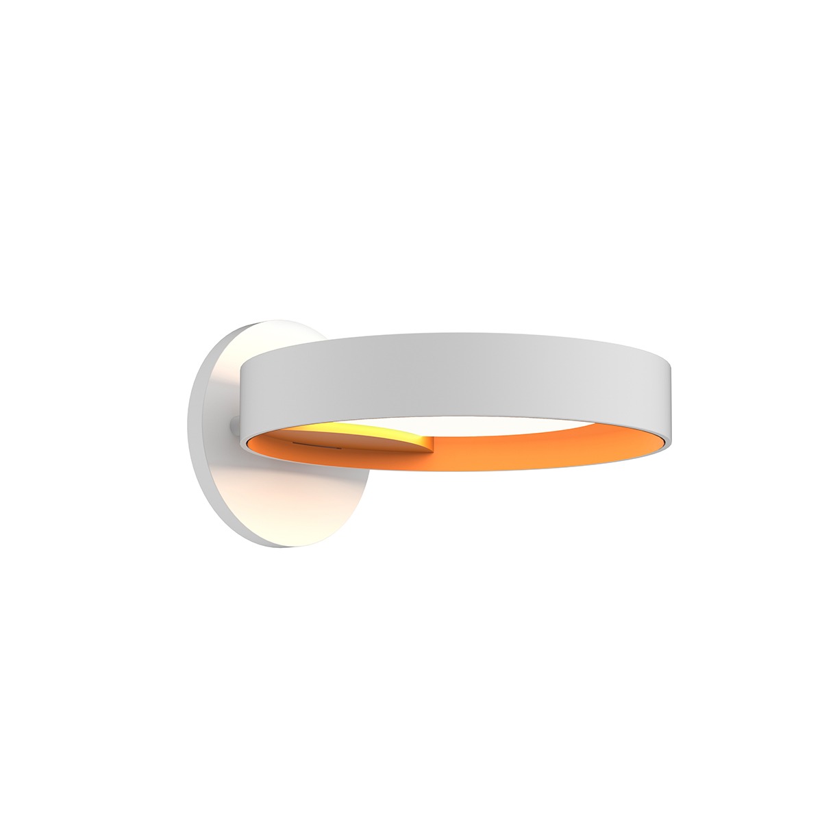 Light Guide Ring LED 8 inch Satin White Wall Sconce Wall Light in Apricot