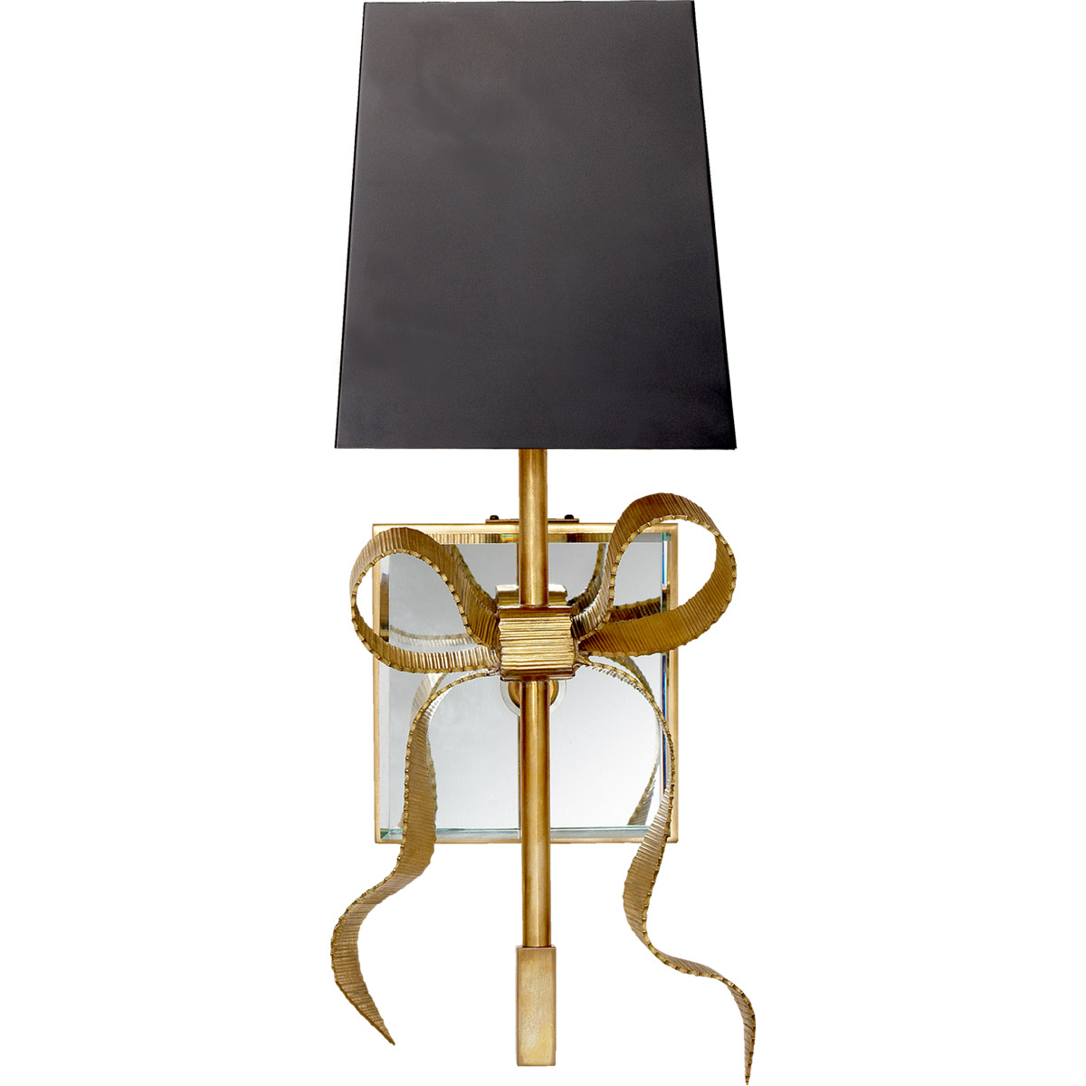 Visual Comfort Signature Collection in Brass Black, 1 new Gros-Grain | kate Sconce Bow Light inch Light 5 spade Soft Ellery Matte Comfort Small york Visual KS2008SB-B Wall