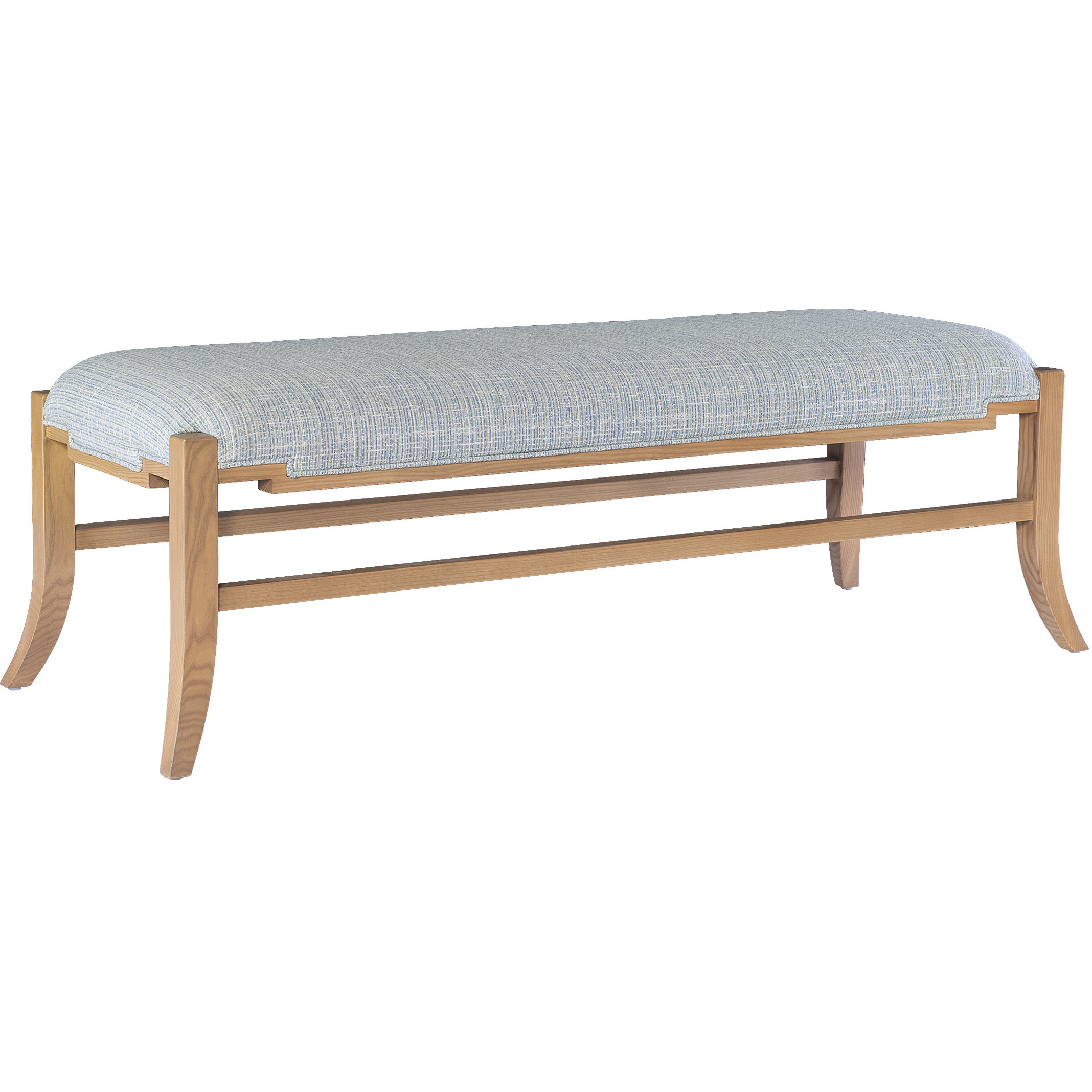 Melanie Blonde Ash Wood and Greenlight Powder Bench