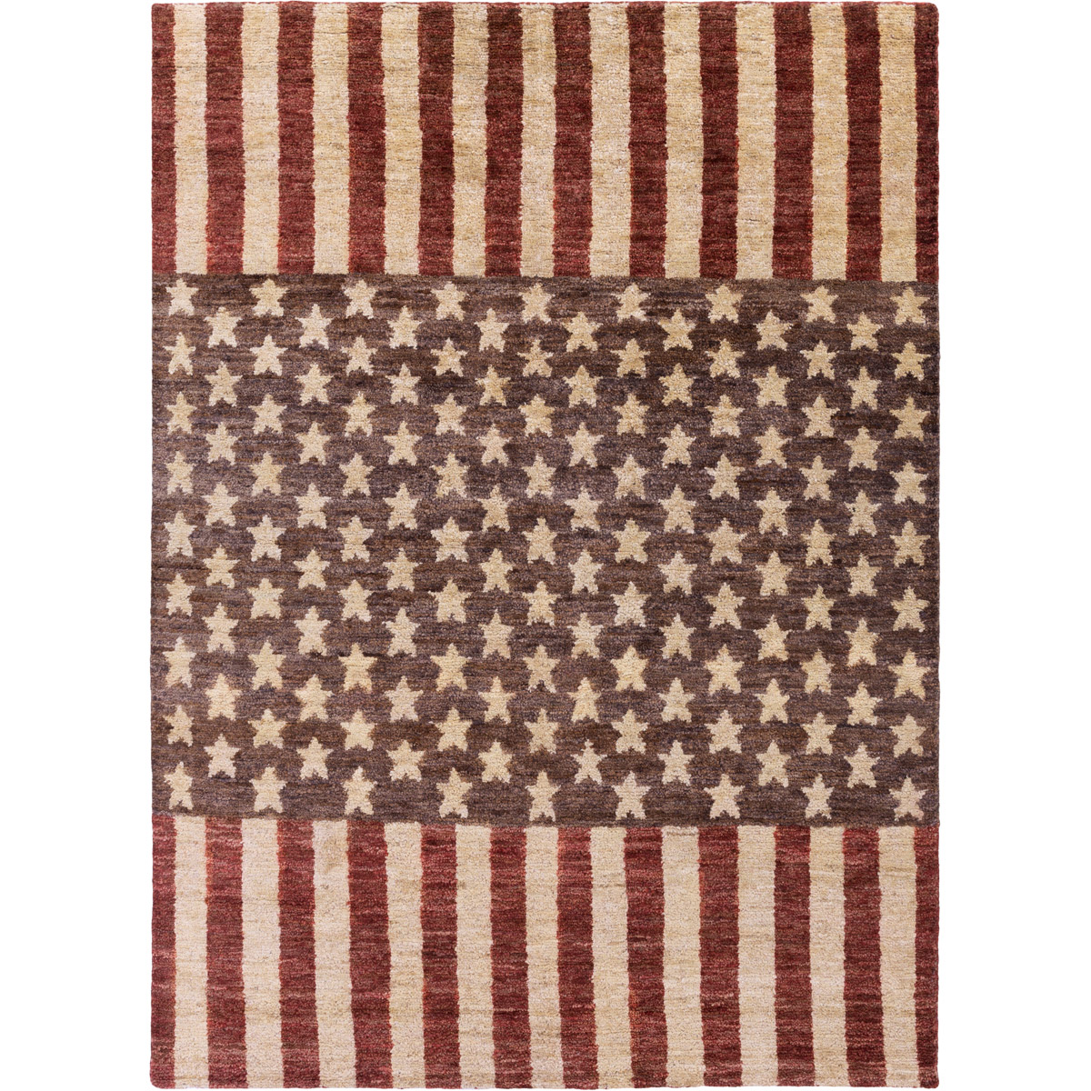 Scarborough 132 X 96 inch Dark Red, Ink, Beige, Dark Brown Rug
