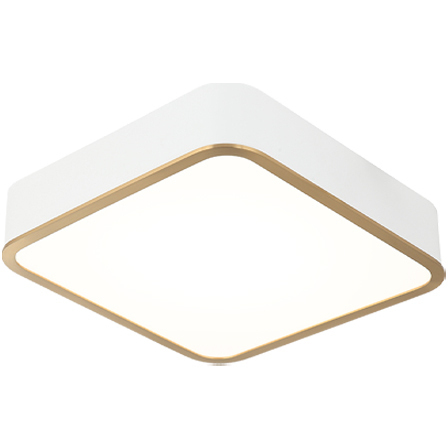 Ainslay LED 12 inch White and Aged Gold Brass Flush Mount Ceiling Light