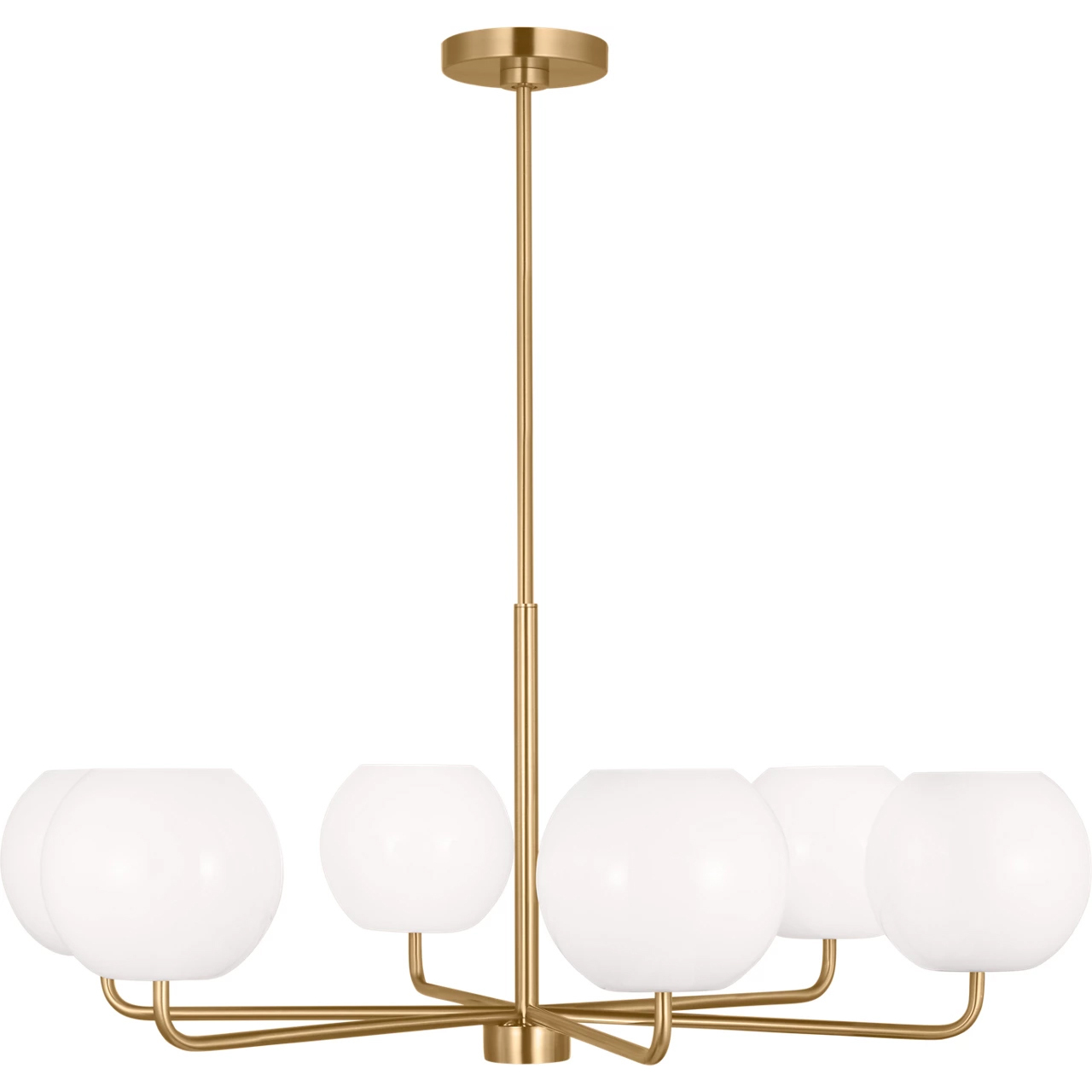 Rory 6 Light 35 inch Satin Brass Chandelier Ceiling Light