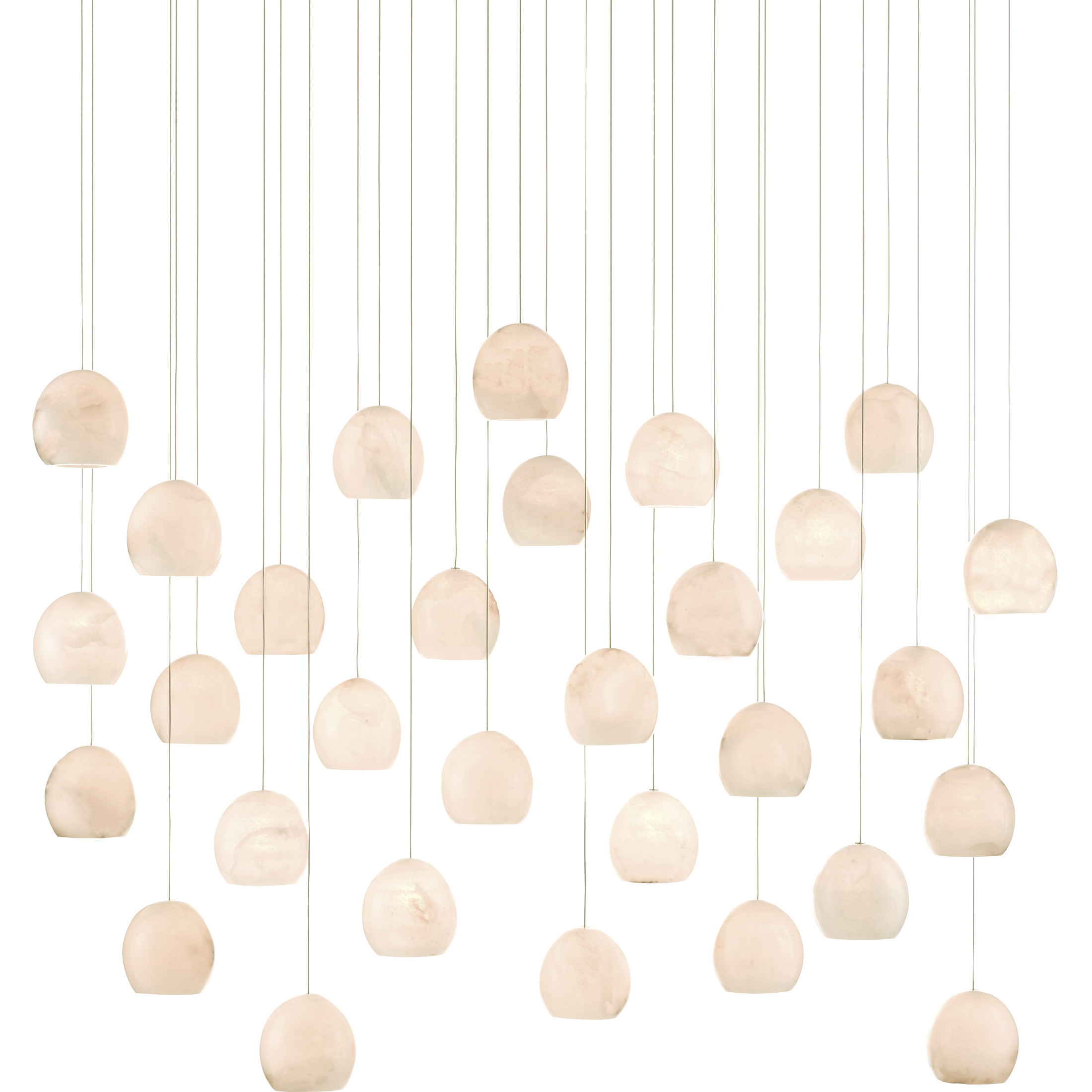 Lazio 30 Light 54 inch Silver Multi-Drop Pendant Ceiling Light