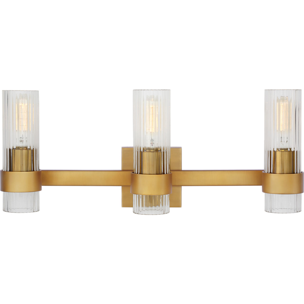 C&M by Chapman & Myers Geneva 3 Light 22.5 inch Burnished Brass Vanity Light Wall Light