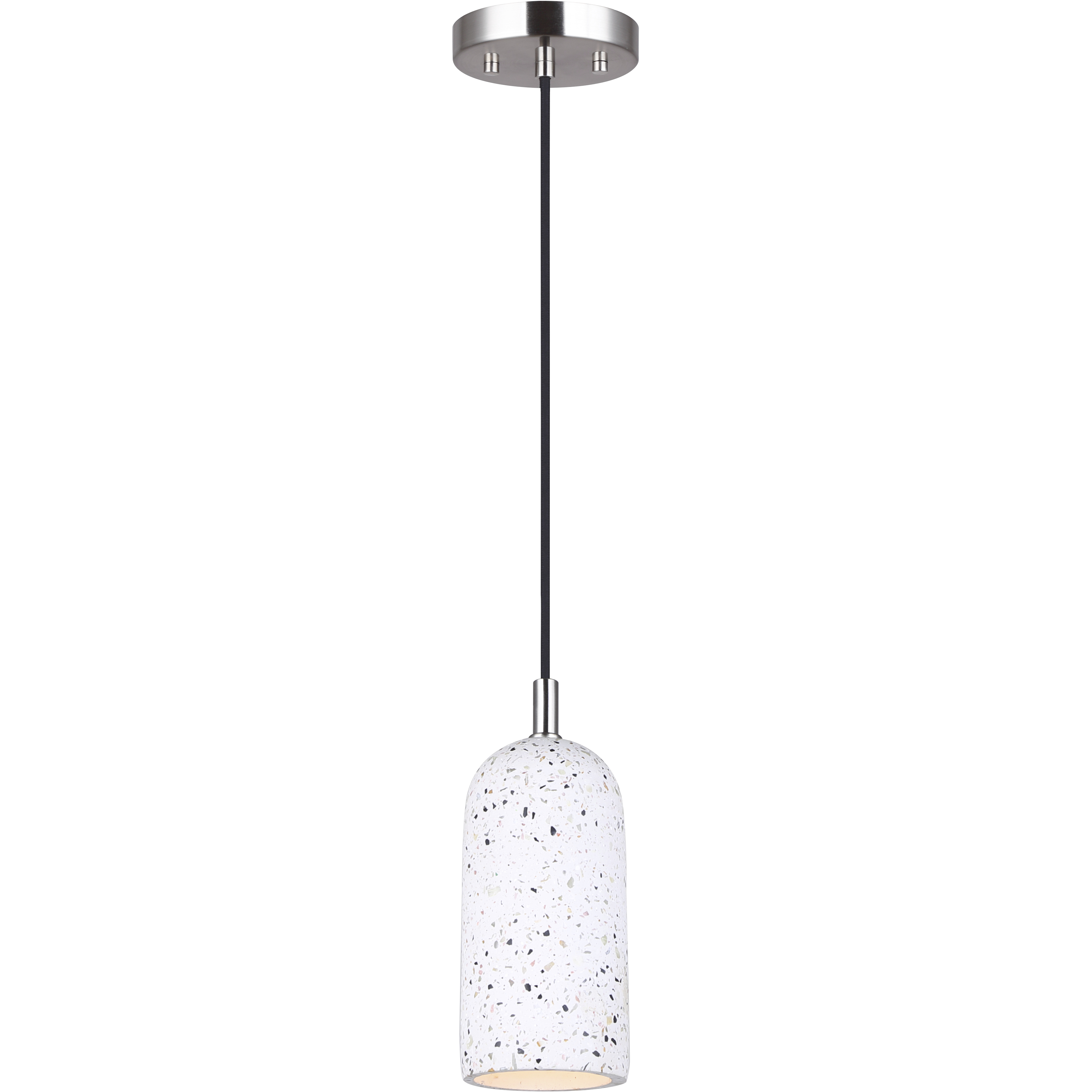 Pella 1 Light 4.75 inch Brushed Nickel Pendant Ceiling Light