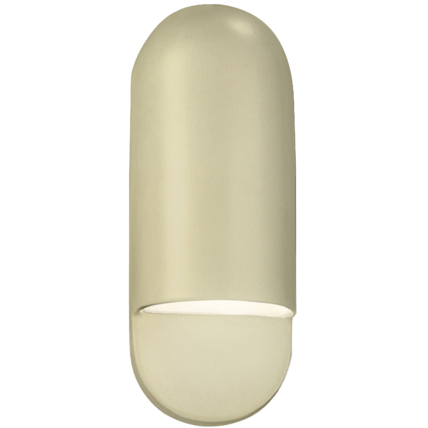 Ambiance Collection - Capsule LED 5 inch Vanilla Gloss Outdoor Wall Sconce in Dedicated LED, 4D x 14H, Form+Finish+Function