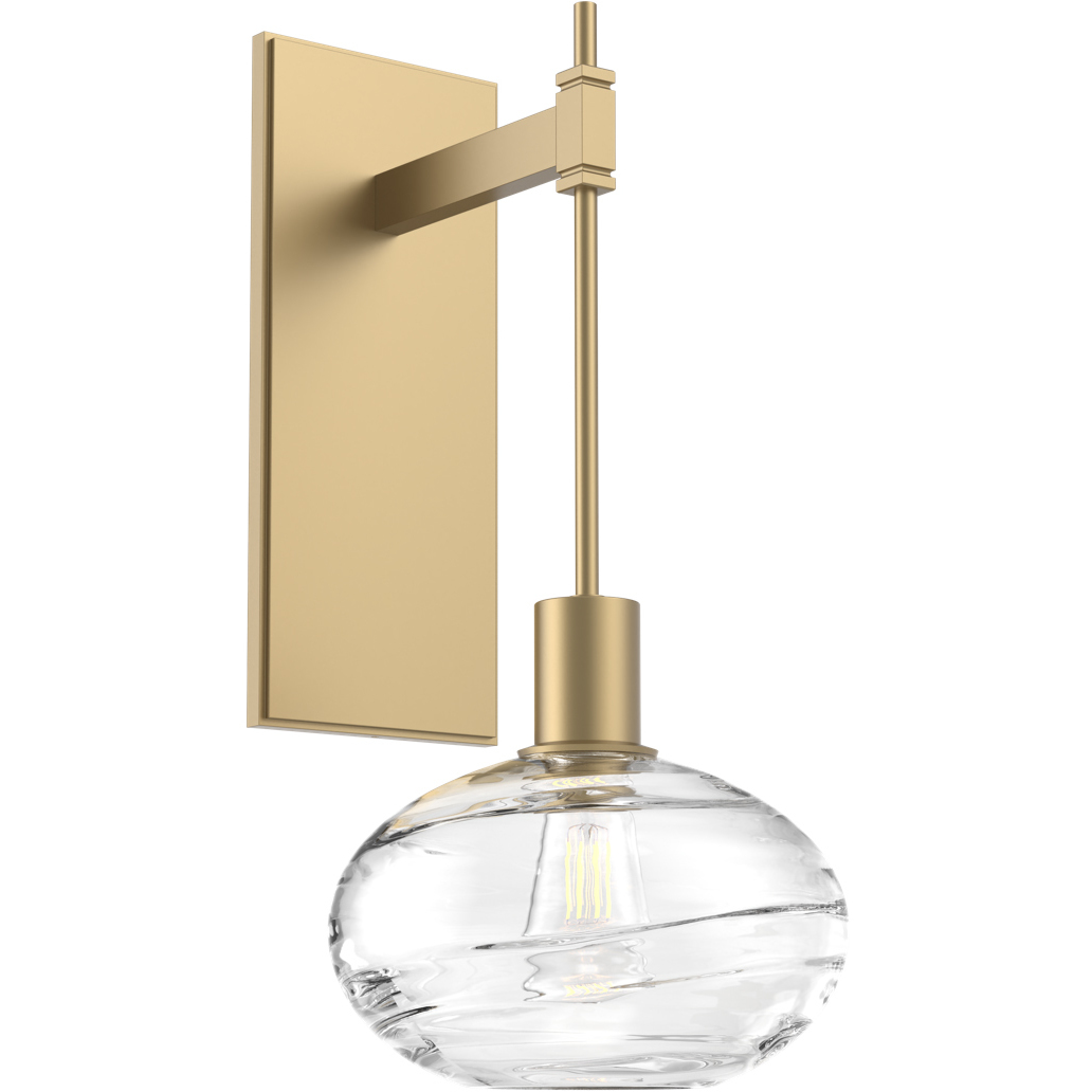 Coppa 1 Light 8 inch Gilded Brass Indoor Sconce Wall Light in Coppa Clear, Tempo
