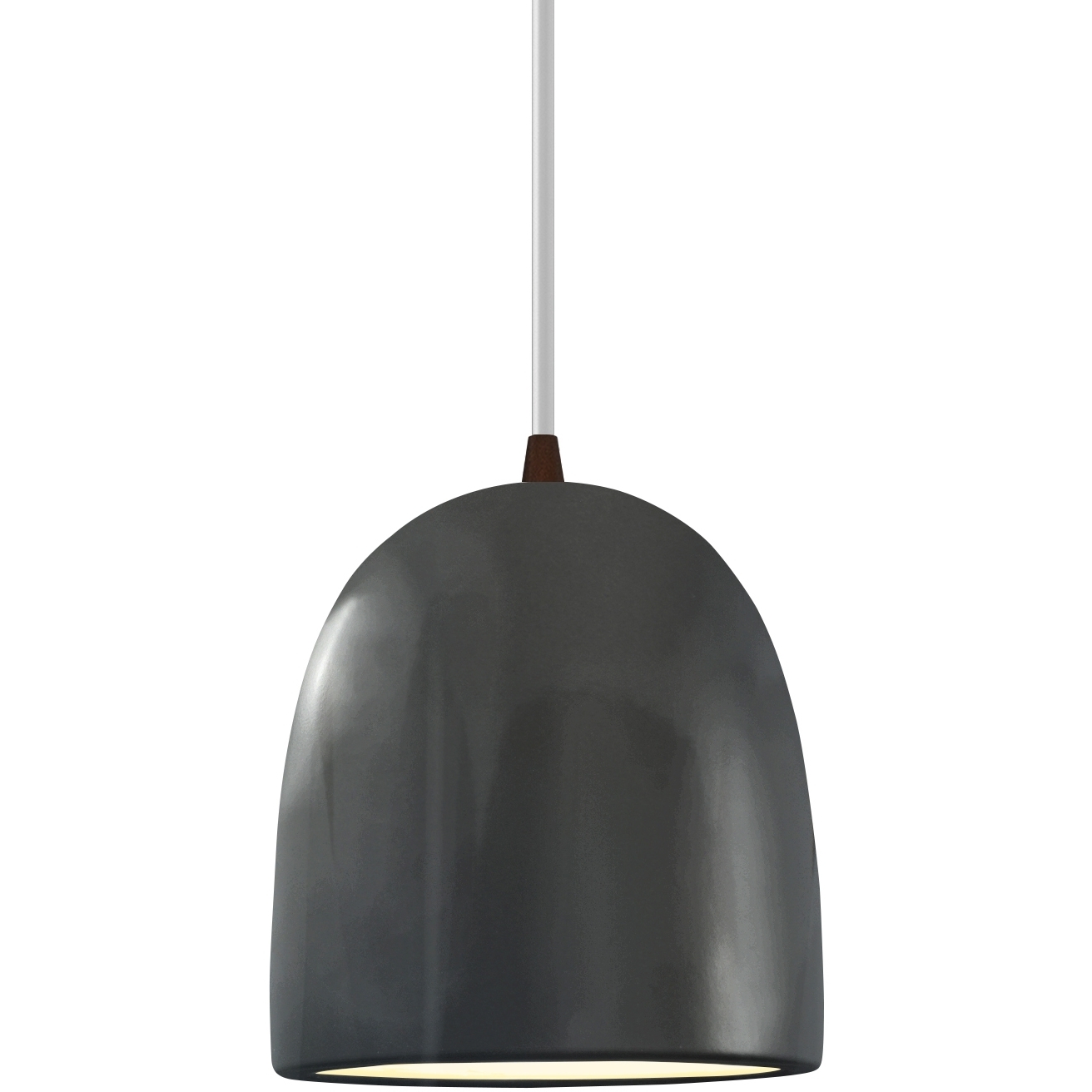 Radiance Collection 1 Light 9 inch Dark Bronze and Gloss Grey and White Pendant Ceiling Light