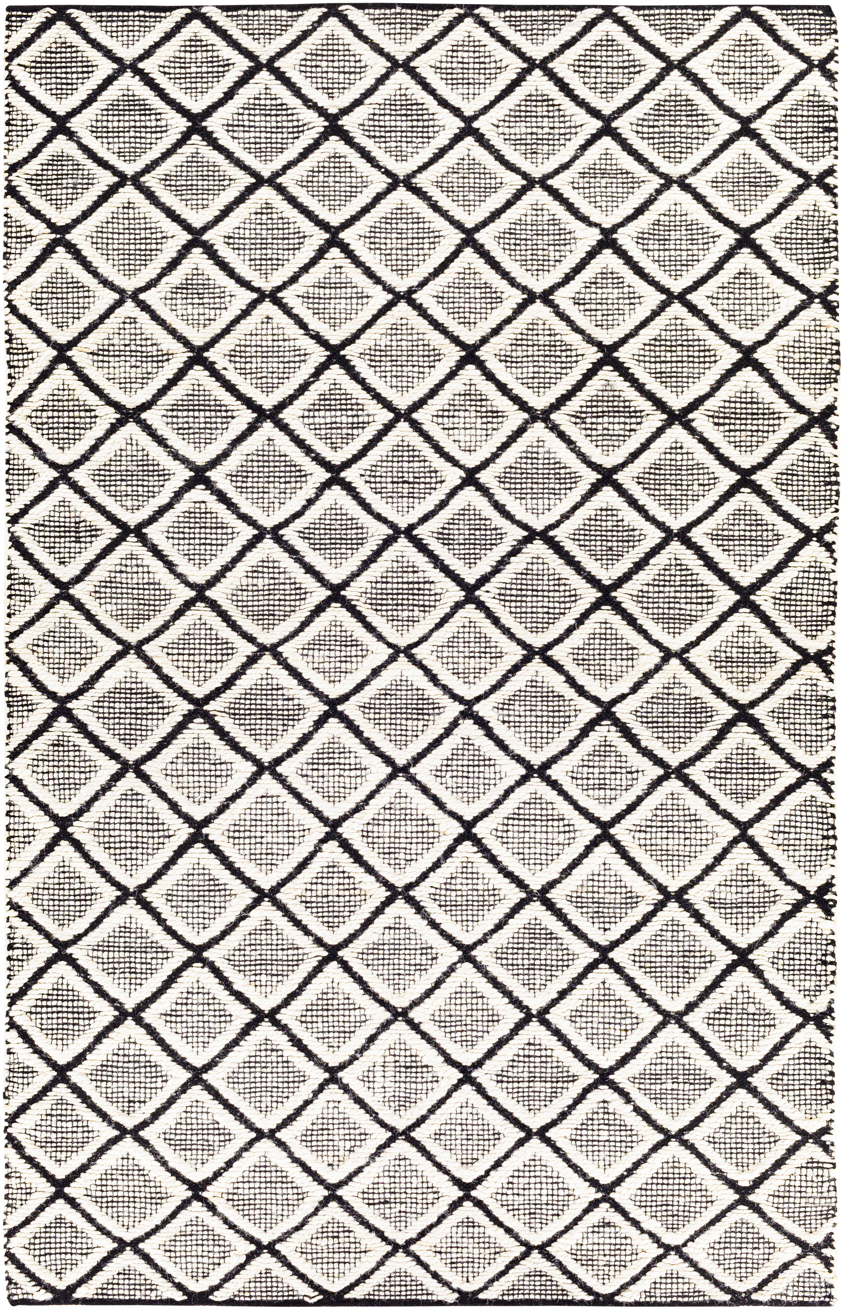 Santa Barbara 60 X 36 inch Black Rug in 3 x 5, Rectangle