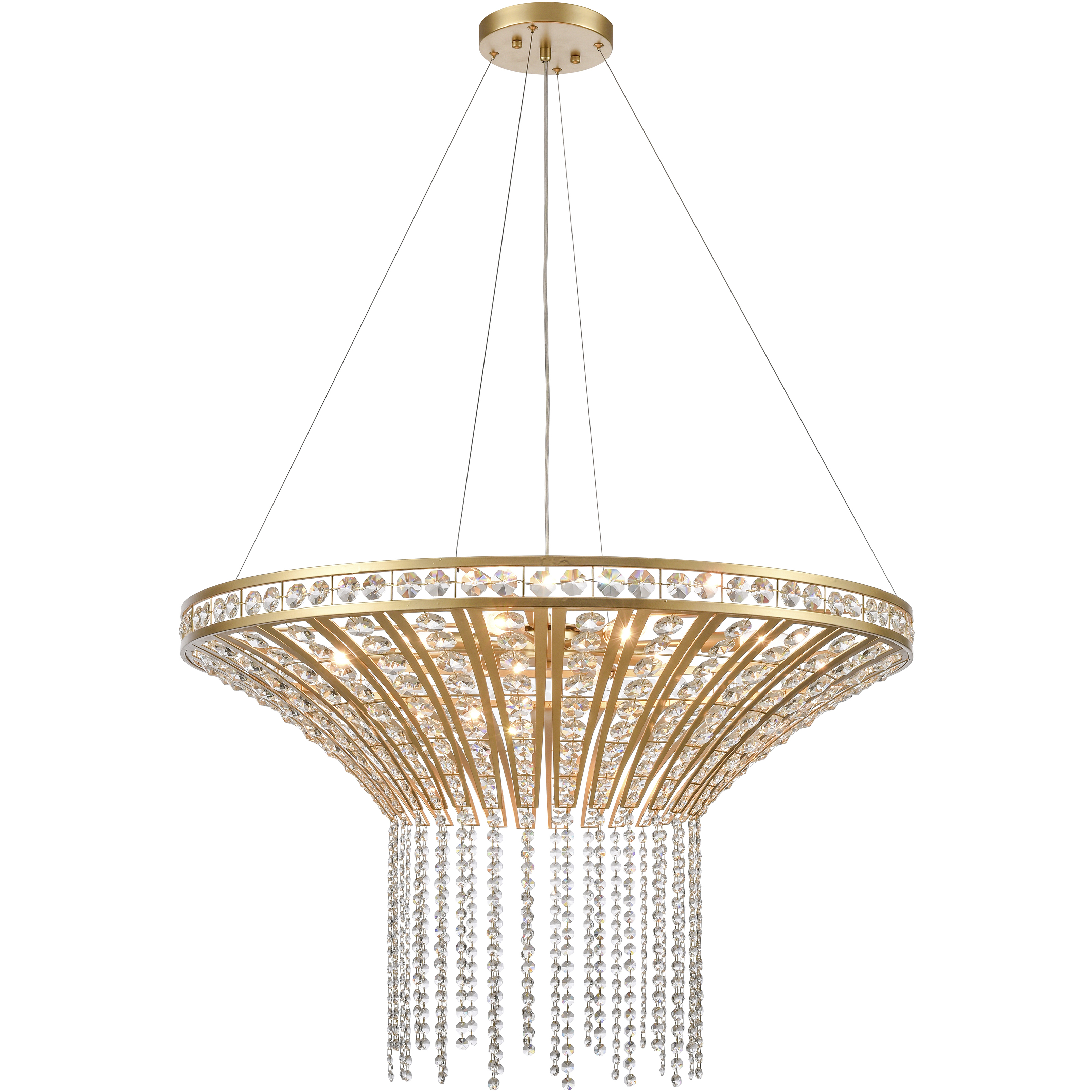 Fantania 8 Light 36 inch Champagne Gold Chandelier Ceiling Light