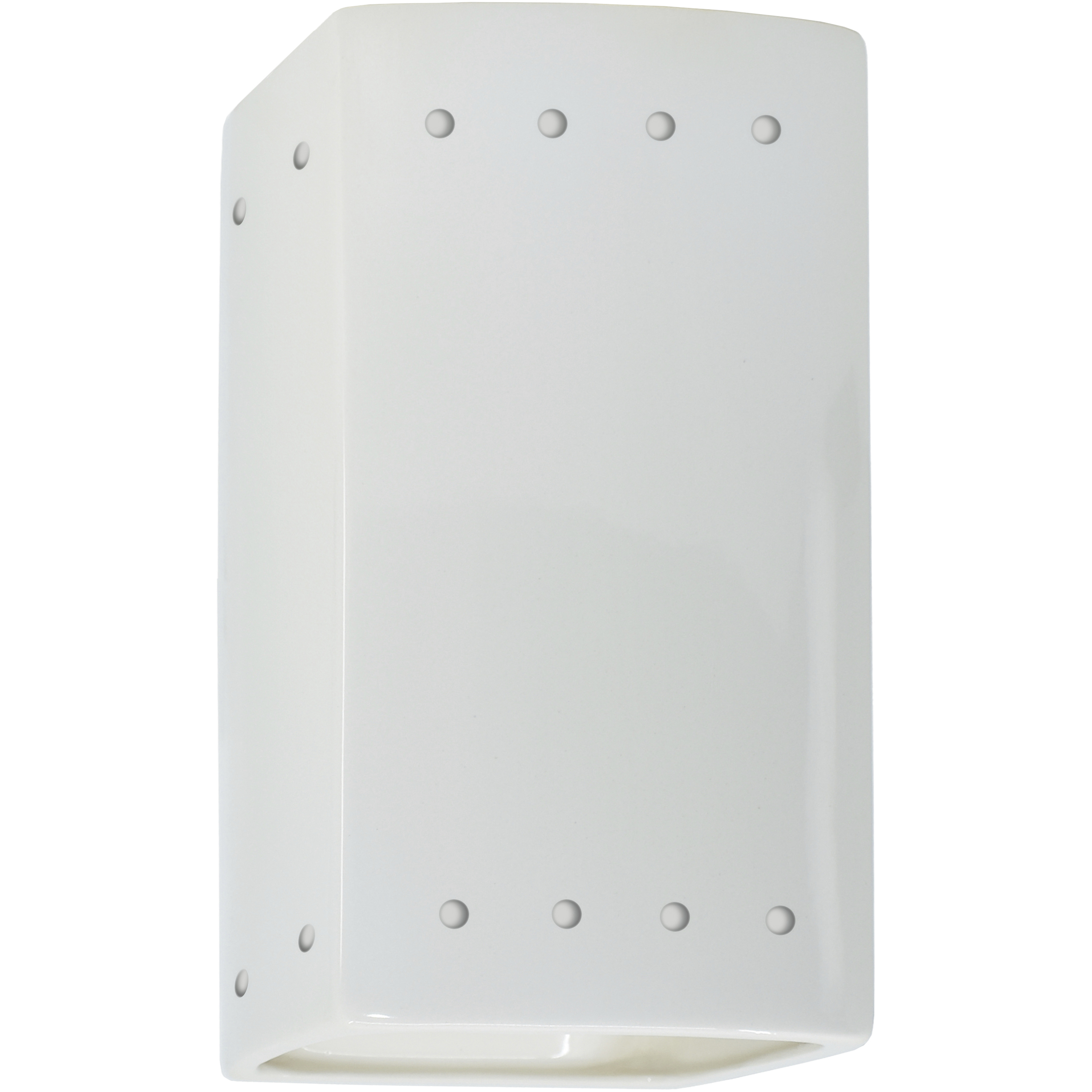 Ambiance Rectangle LED 5.25 inch Gloss White Wall Sconce Wall Light, Small