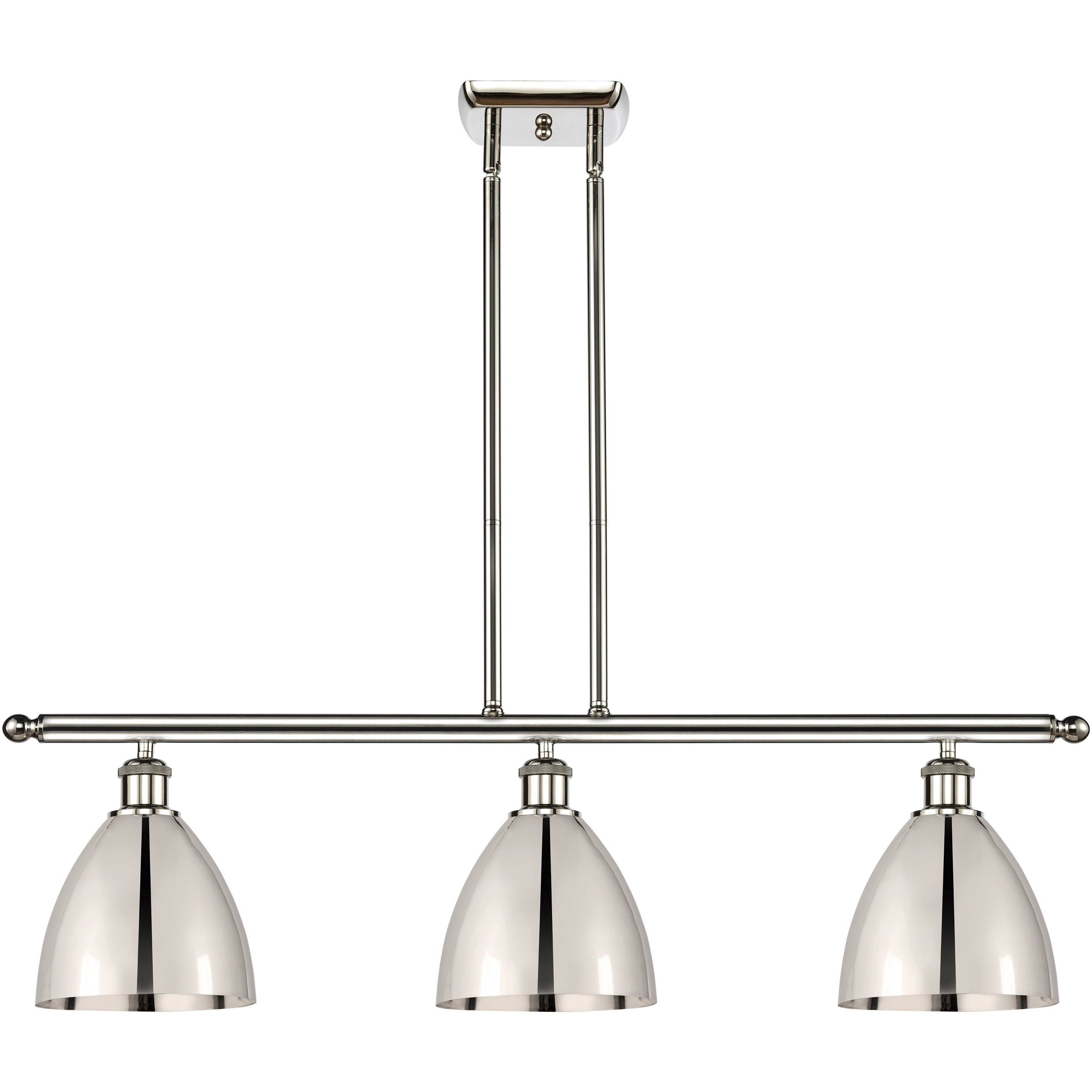 Ballston Dome 3 Light 36 inch Polished Nickel Island Light Ceiling Light