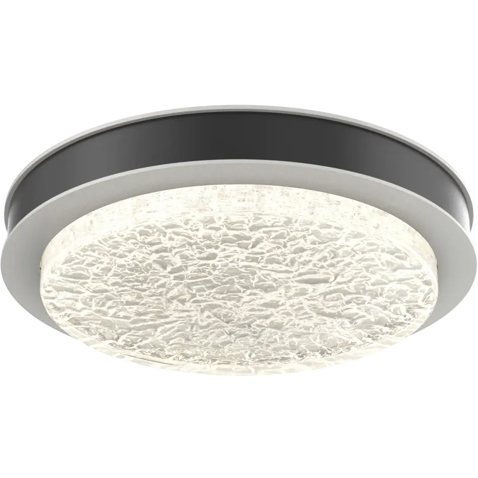 Iris LED 12 inch Salt White with Matte Black Sconce & Flush Mount Wall Light