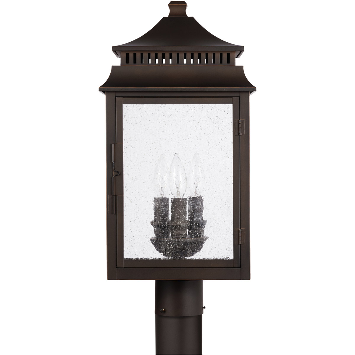 Sutter Creek 3 Light 21 inch Oiled Bronze Outdoor Post Lantern