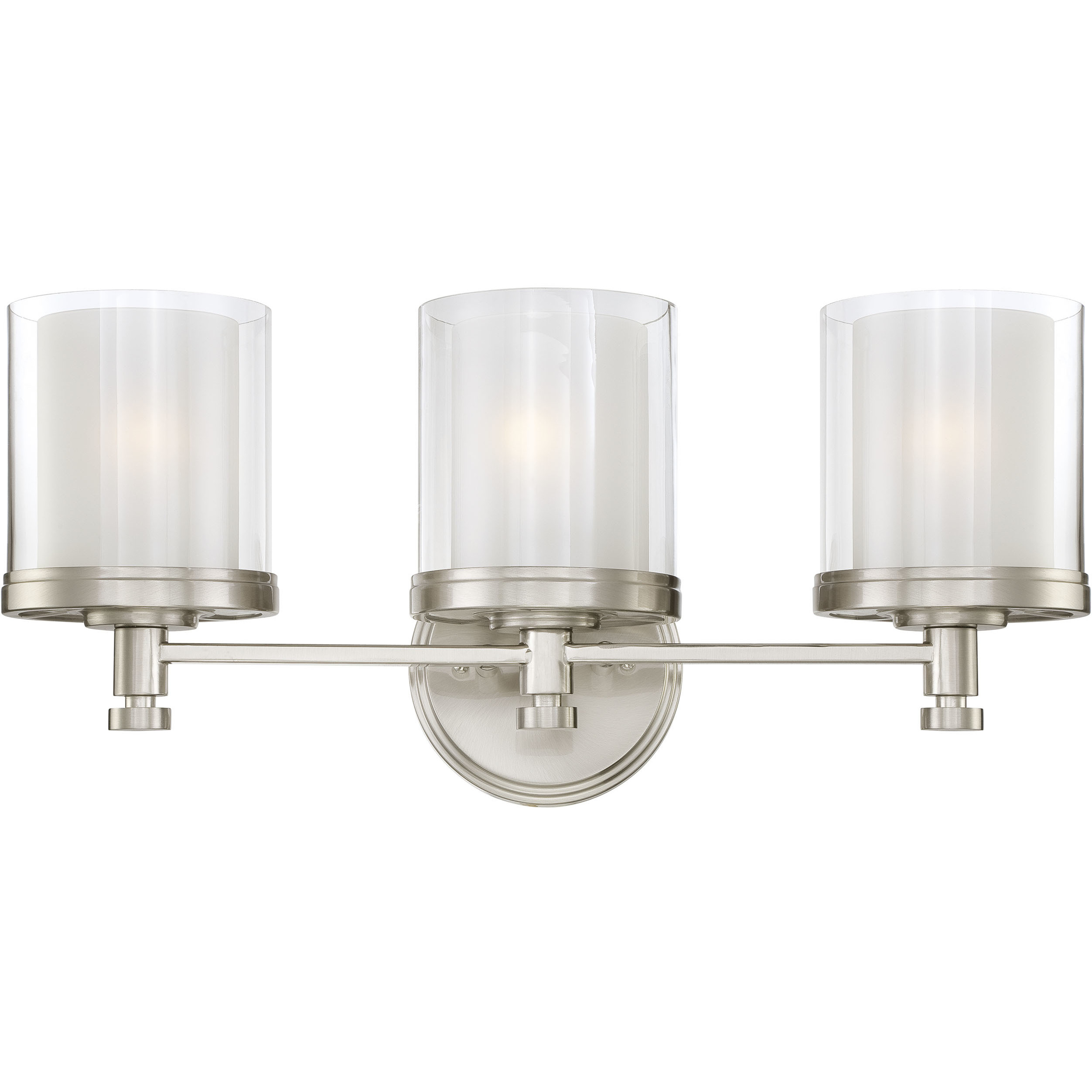 Decker 3 Light 22 inch Brushed Nickel Vanity Light Wall Light