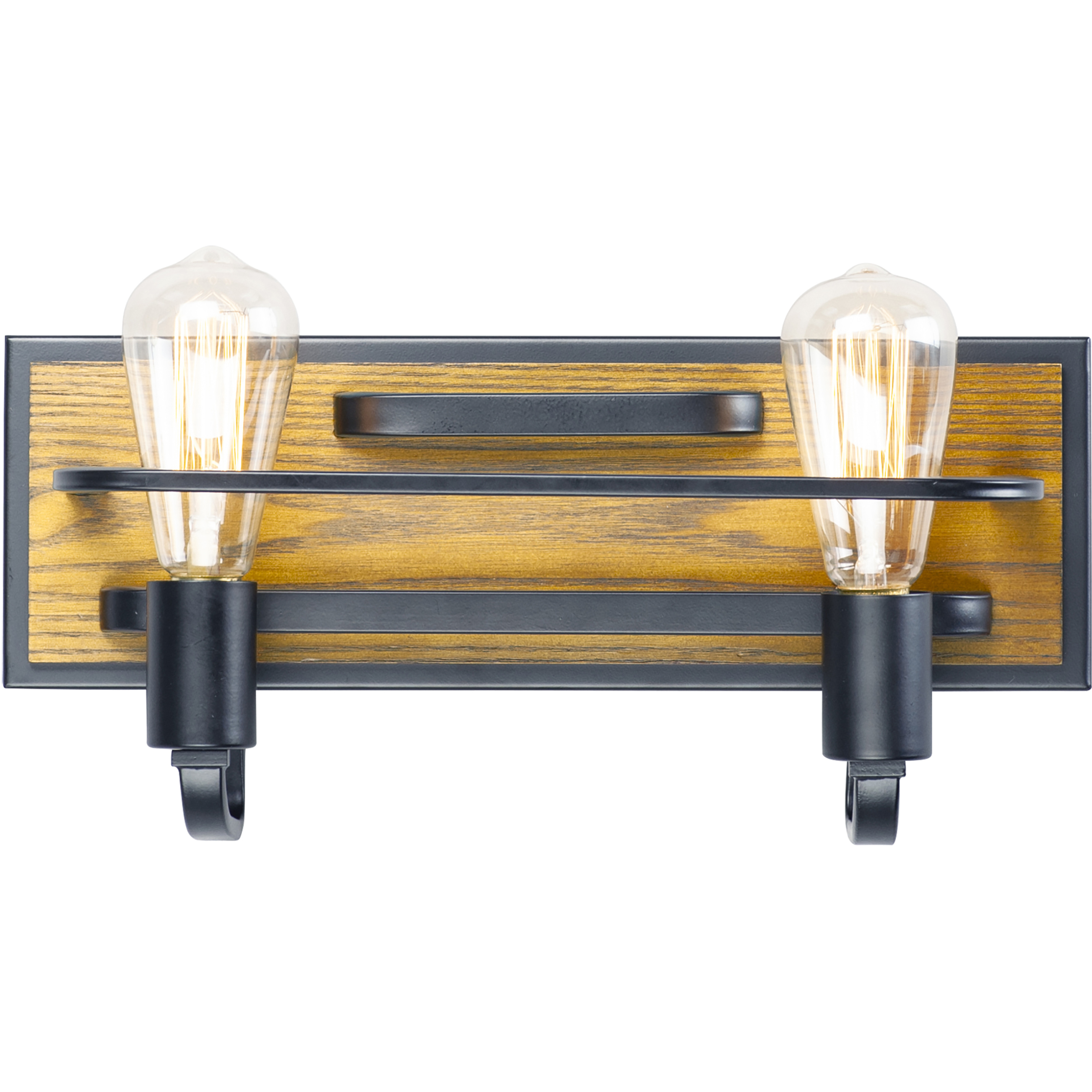 Black Forest 2 Light 15.75 inch Black and Ashbury Bath Vanity Wall Light