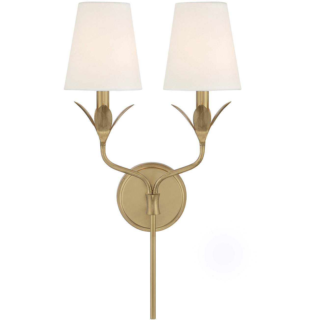 Broche Sconce Wall Light in Antique Gold