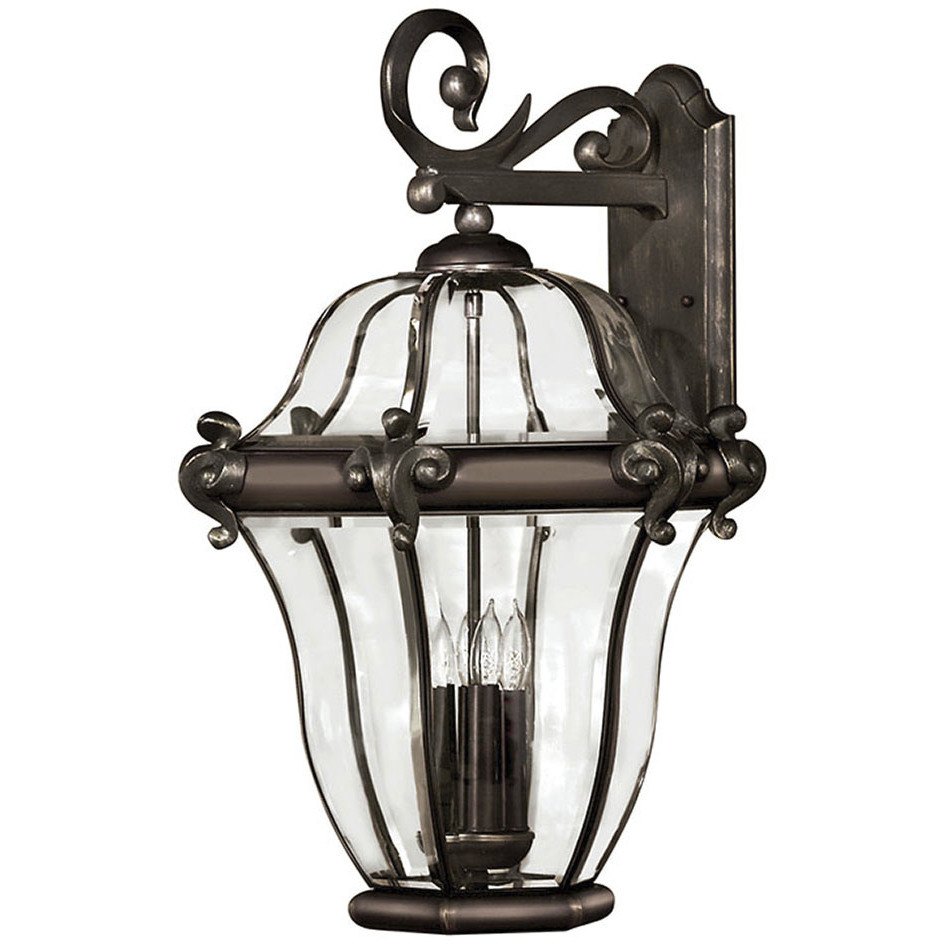 Estate Series San Clemente Outdoor Wall Mount Lantern in Copper Bronze, Large