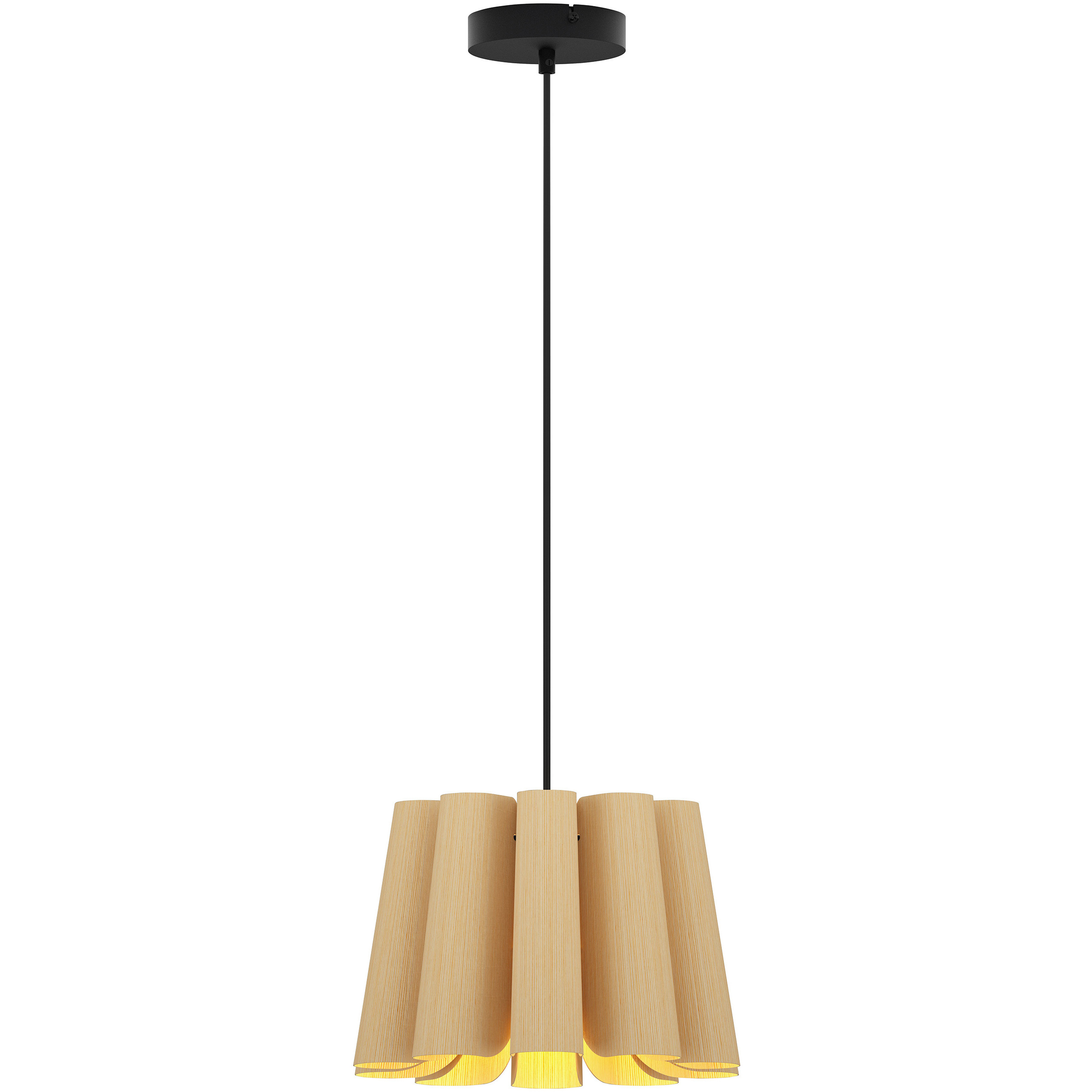 Bruck Lighting Renata 1 Light 12 inch Black Pendant Ceiling Light in Ash, WEP Collection WEPREN/30/ASH/ASH - Open Box