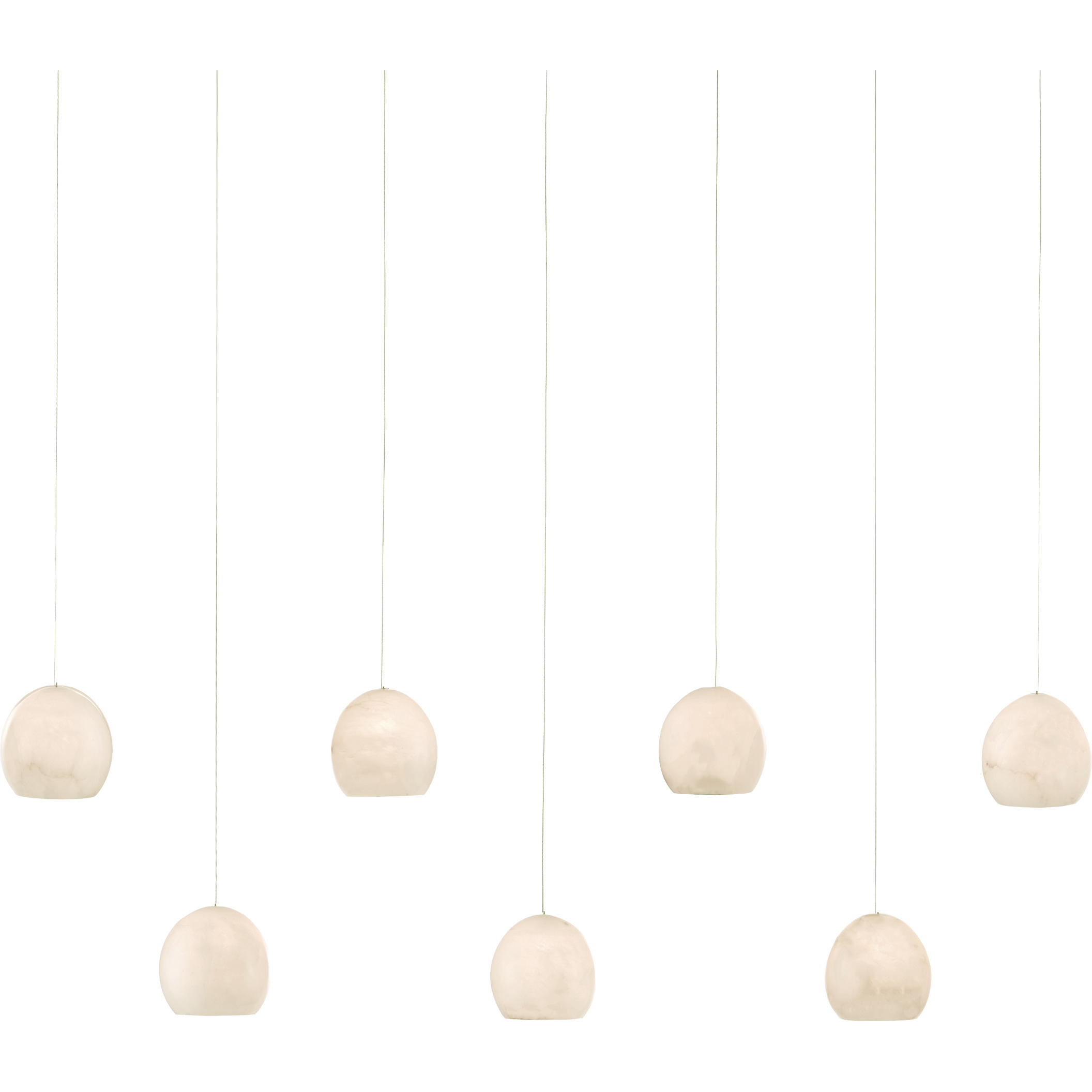 Lazio 7 Light 59 inch Silver Multi-Drop Pendant Ceiling Light