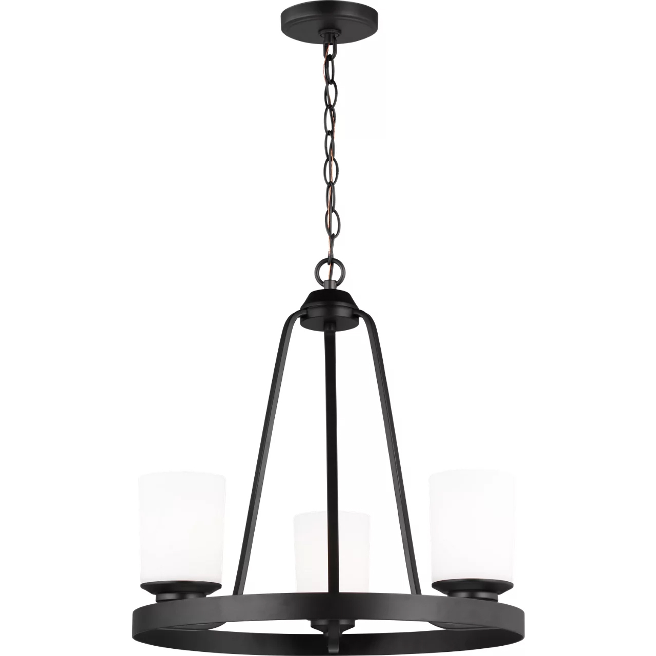 Kemal 3 Light 18.63 inch Midnight Black Chandelier Ceiling Light