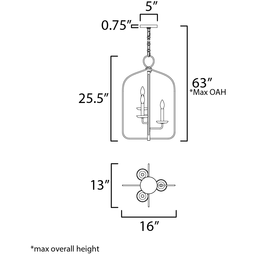 Madeira 3 Light 13 inch Anthracite Single Pendant Ceiling Light
