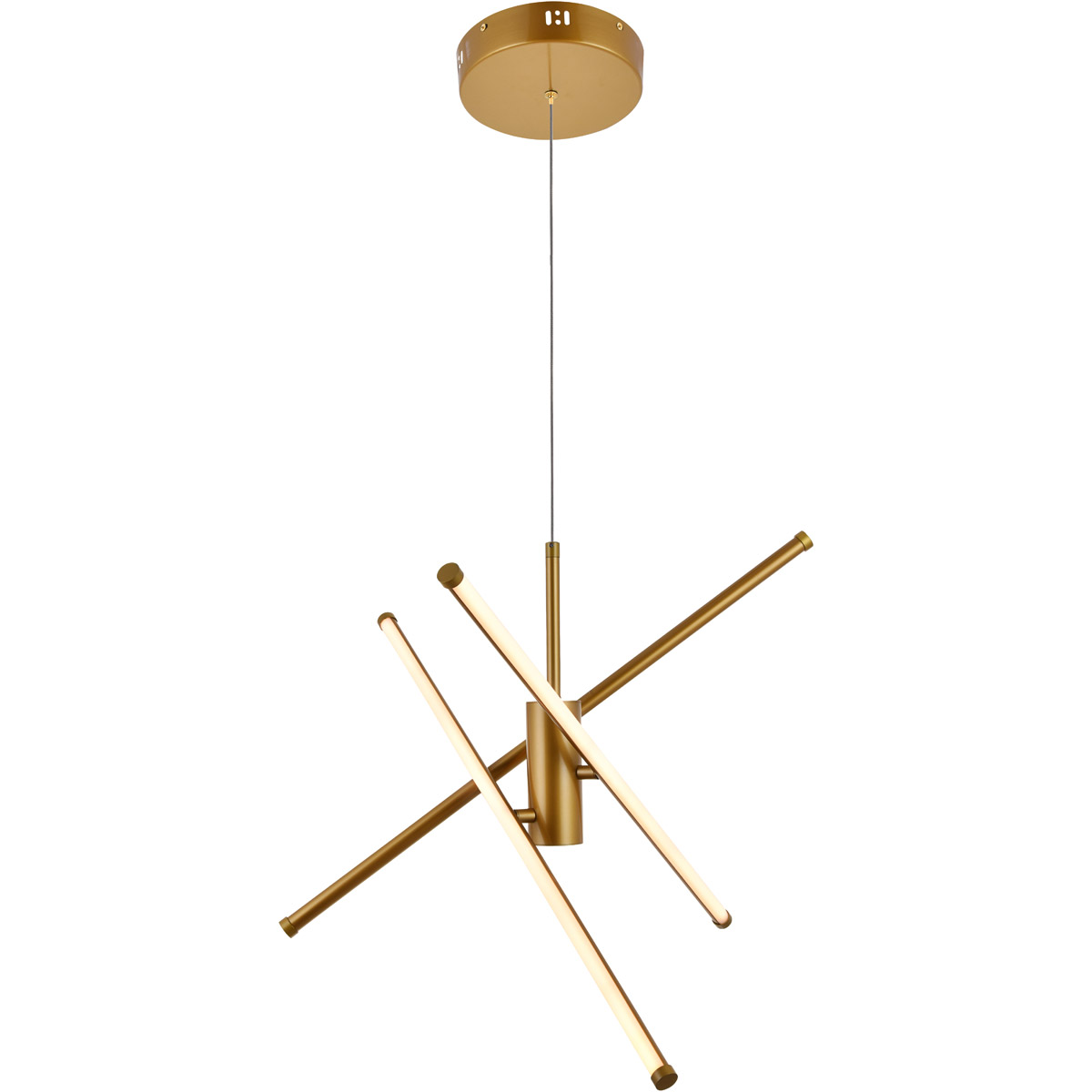 Sonya 3 Light 28.5 inch Gold Pendant Ceiling Light in Brass