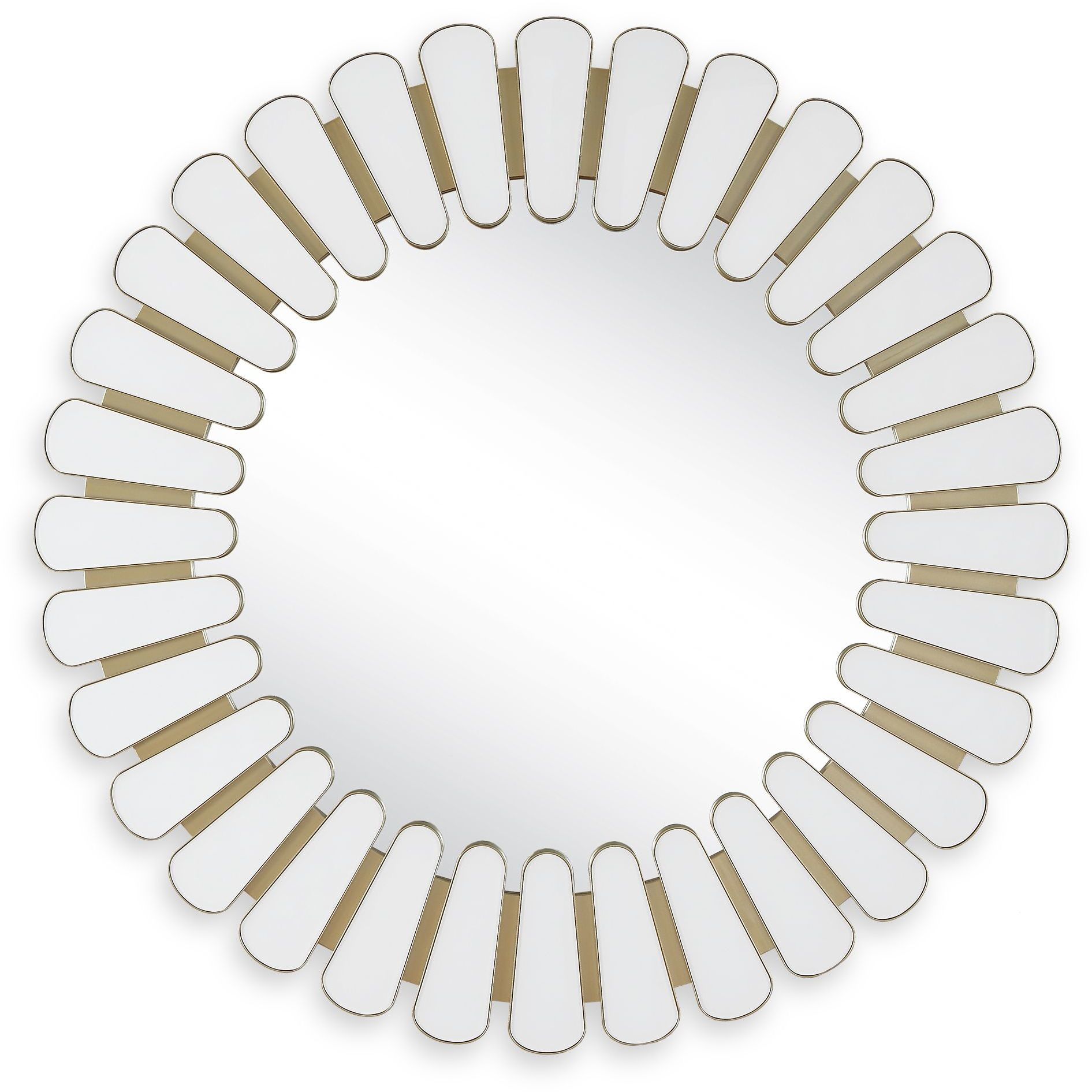 Miran 42.13 X 42.13 inch Antique Gold and White Glass Mirror