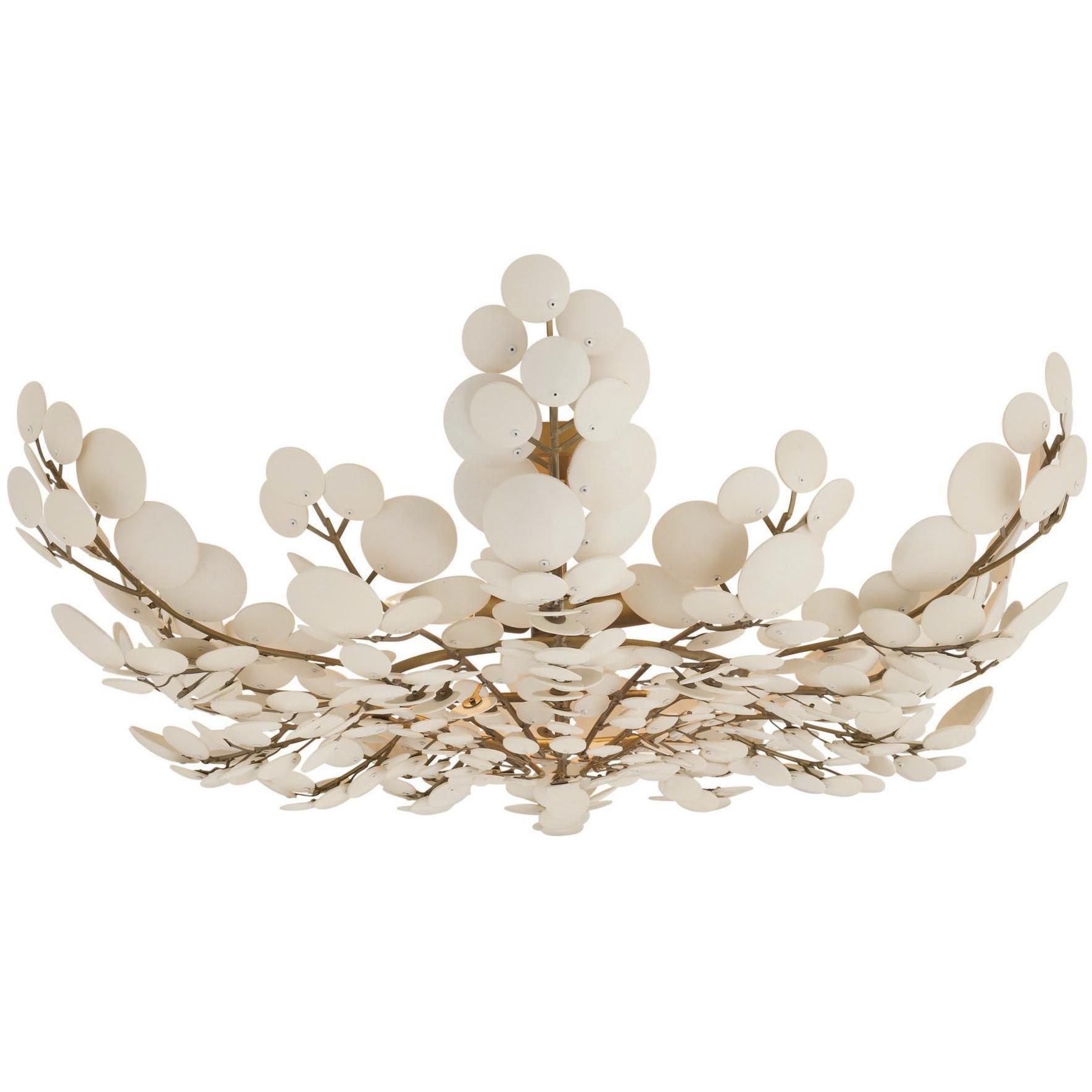 Bilal 3 Light 38 inch Antique Brass Flush Mount Ceiling Light