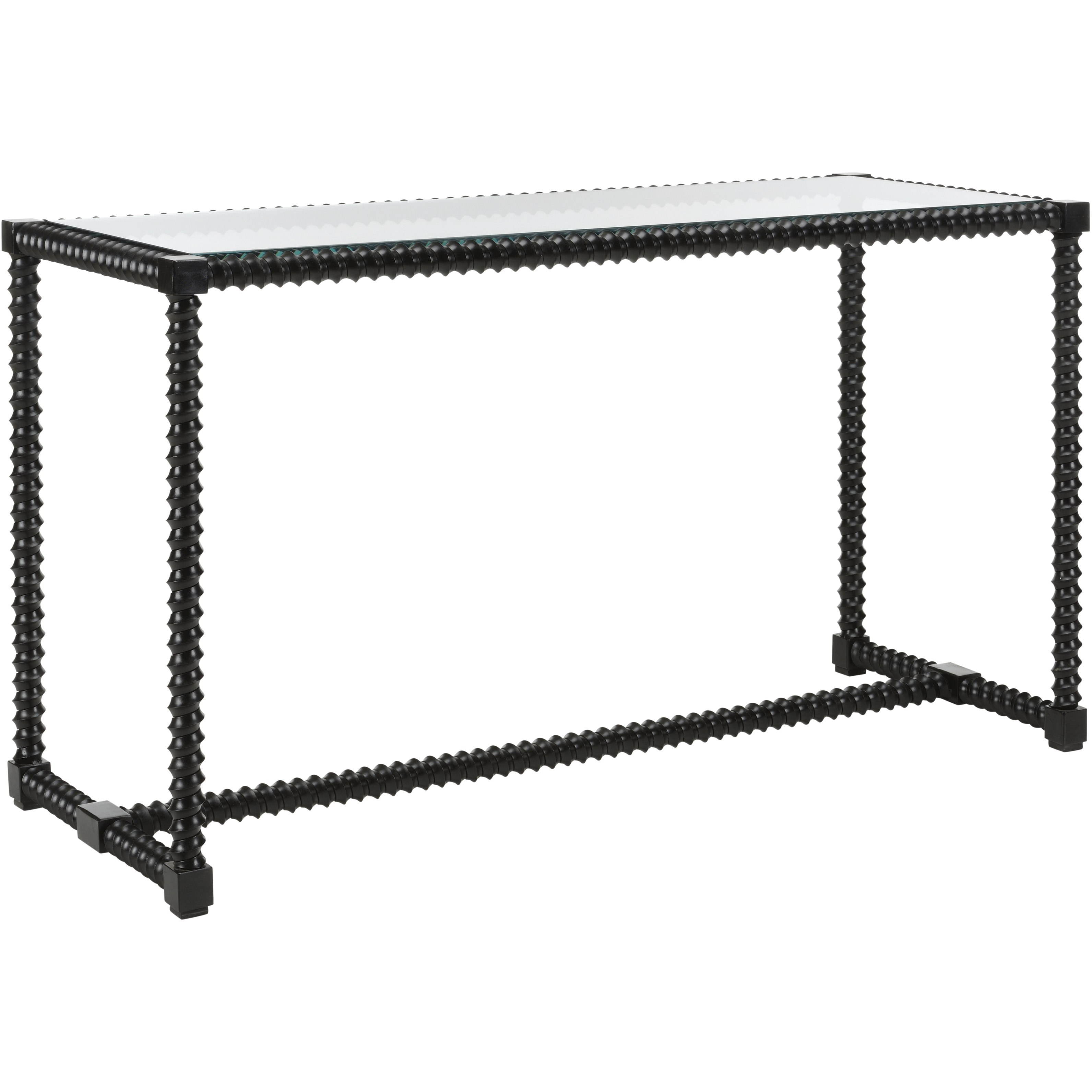 Twisted 54.75 inch Black Console Table