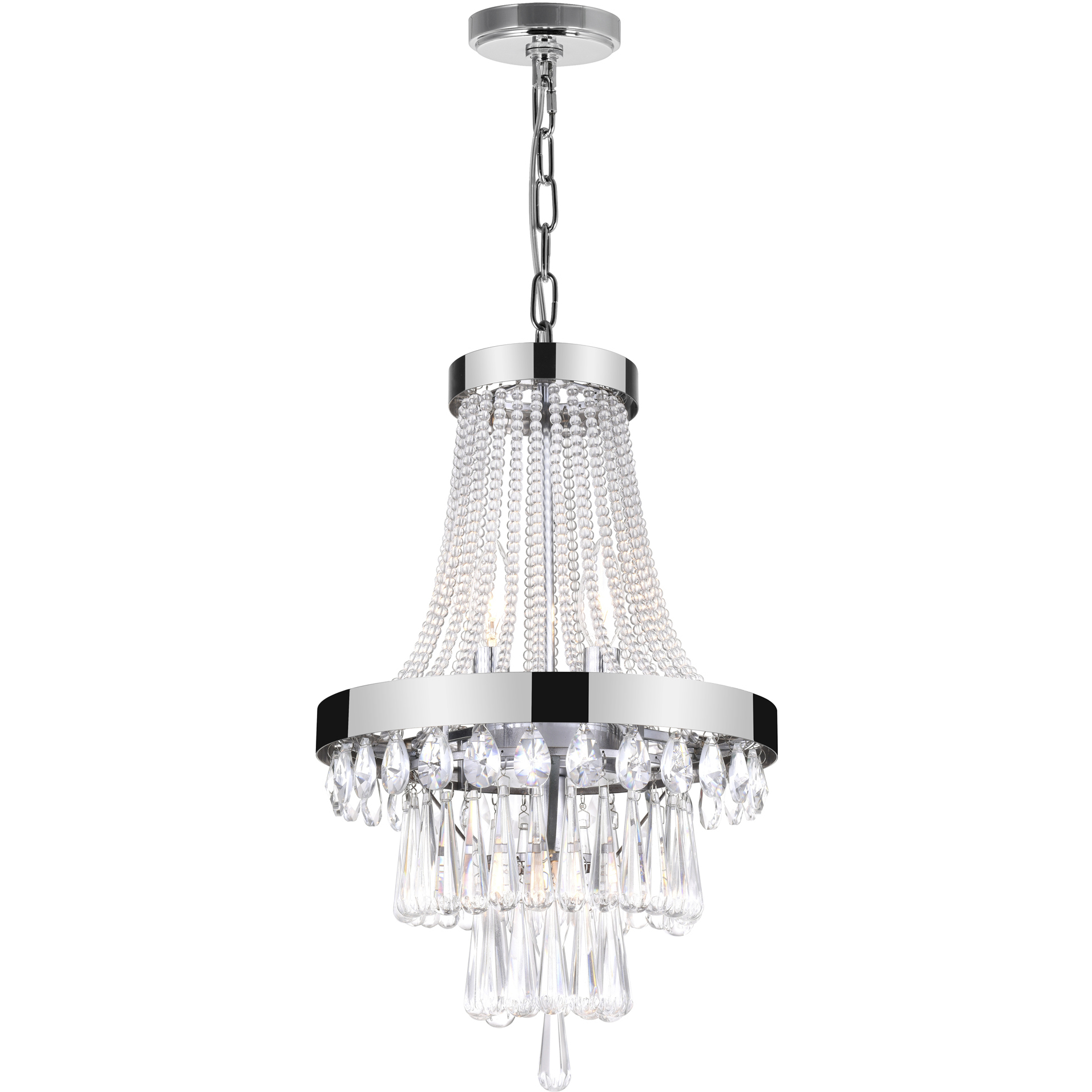 Vast 3 Light 12 inch Chrome Chandelier Ceiling Light