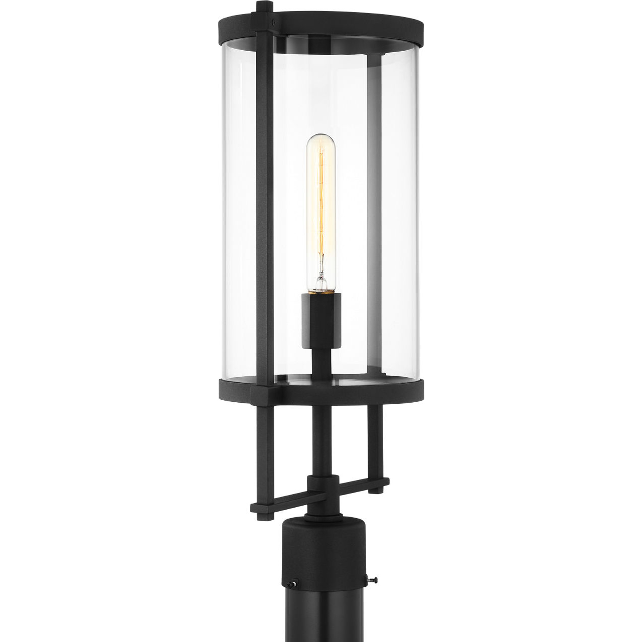C&M by Chapman & Myers Eastham 1 Light 22.5 inch Textured Black Outdoor Post Lantern