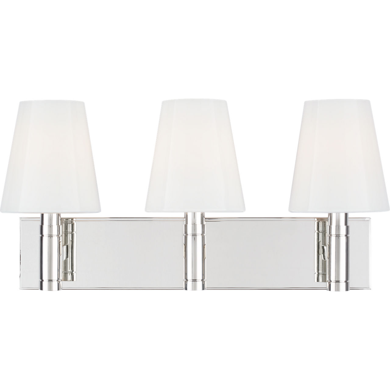TOB by Thomas O'Brien Beckham Classic 3 Light 21.13 inch Polished Nickel Vanity Light Wall Light