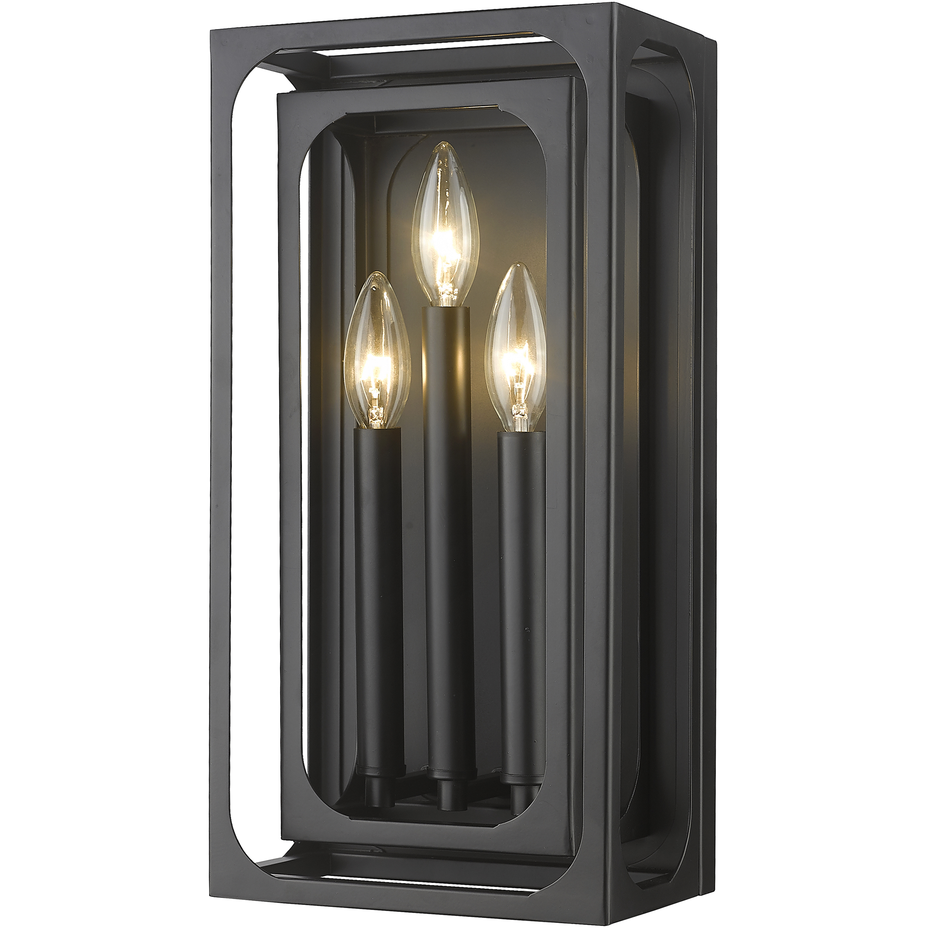 Easton 3 Light 8 inch Matte Black Wall Sconce Wall Light