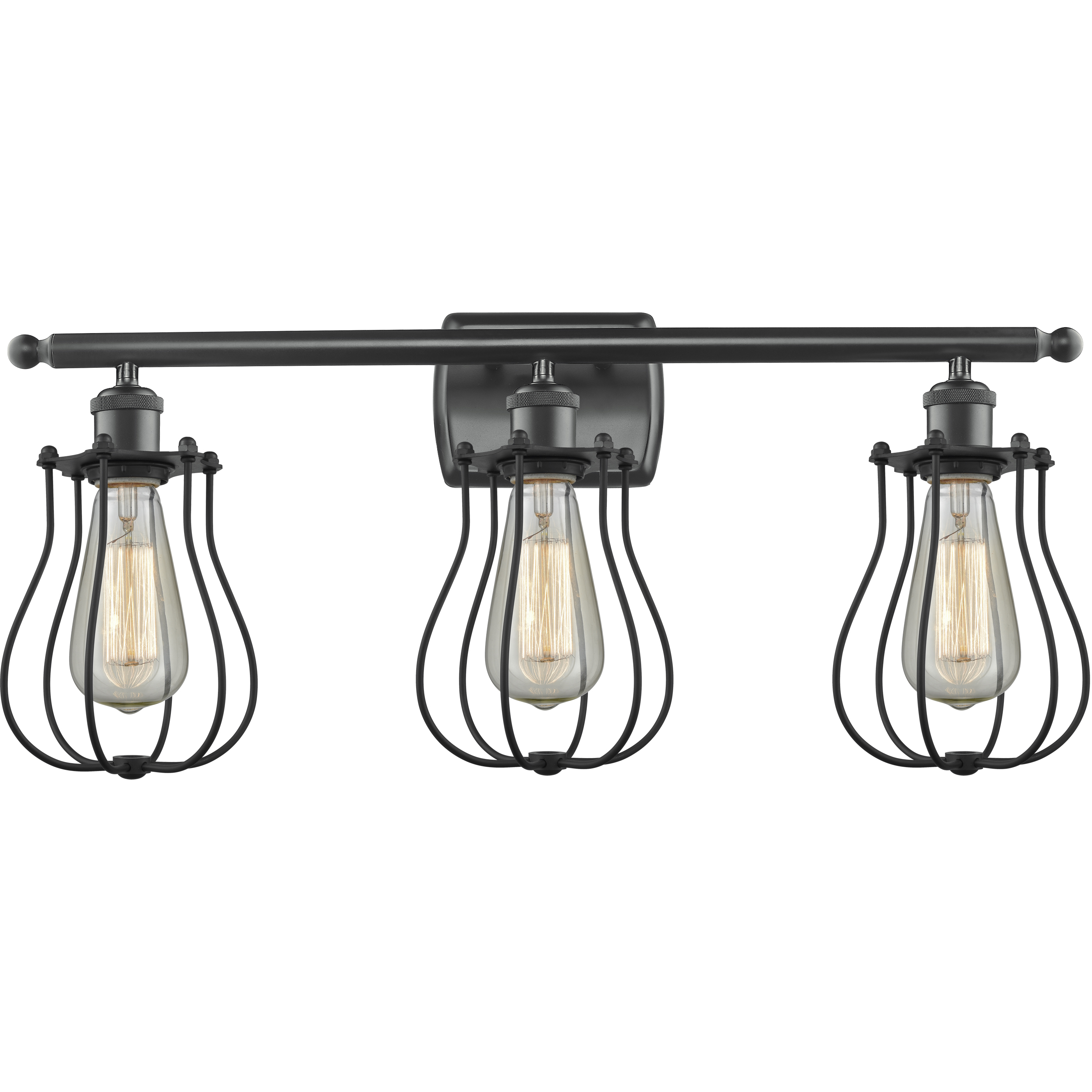 Austere Barrington 3 Light 26 inch Matte Black Bath Vanity Light Wall Light