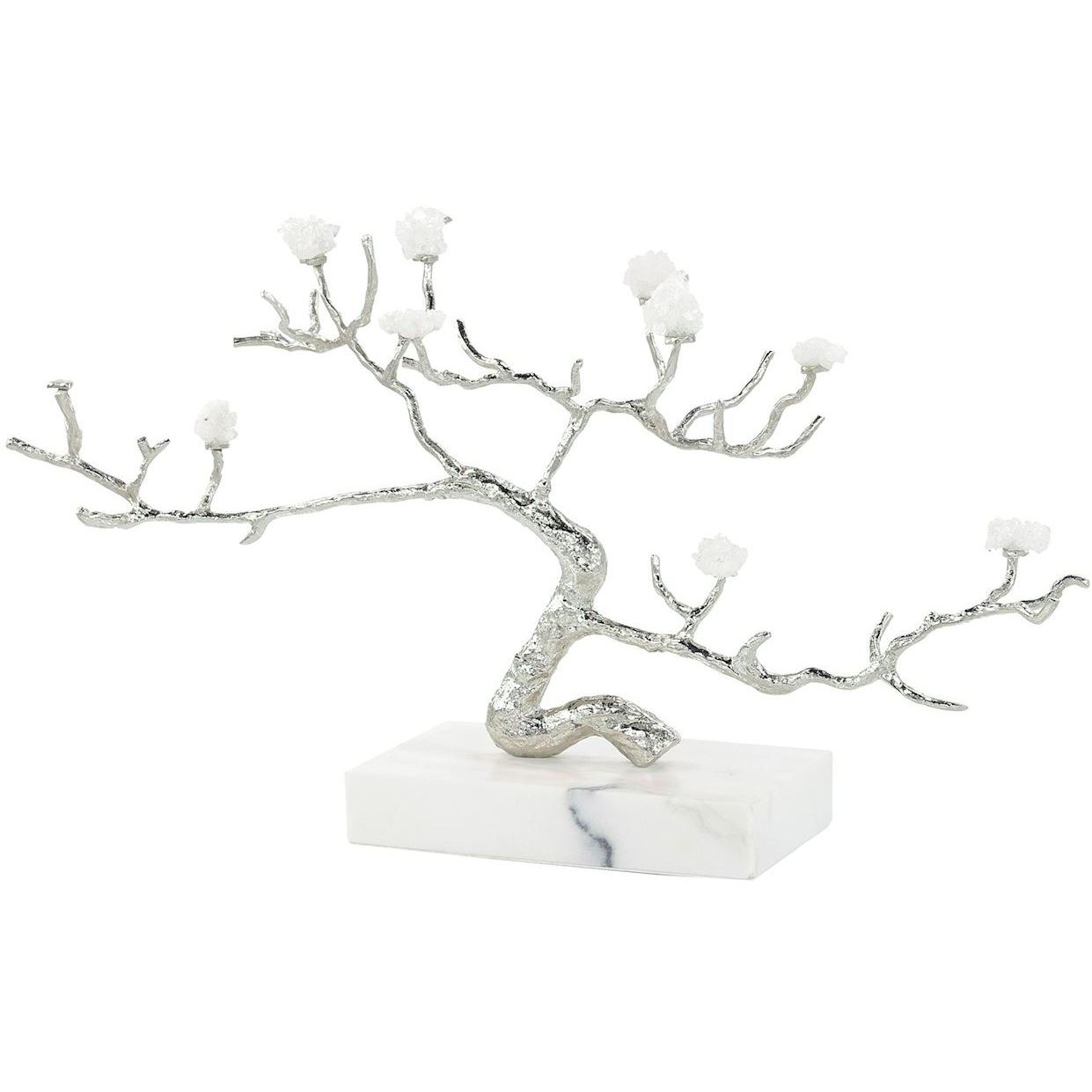 Crystal Canopy 33.5 X 19 inch Sculpture, on Marble Base