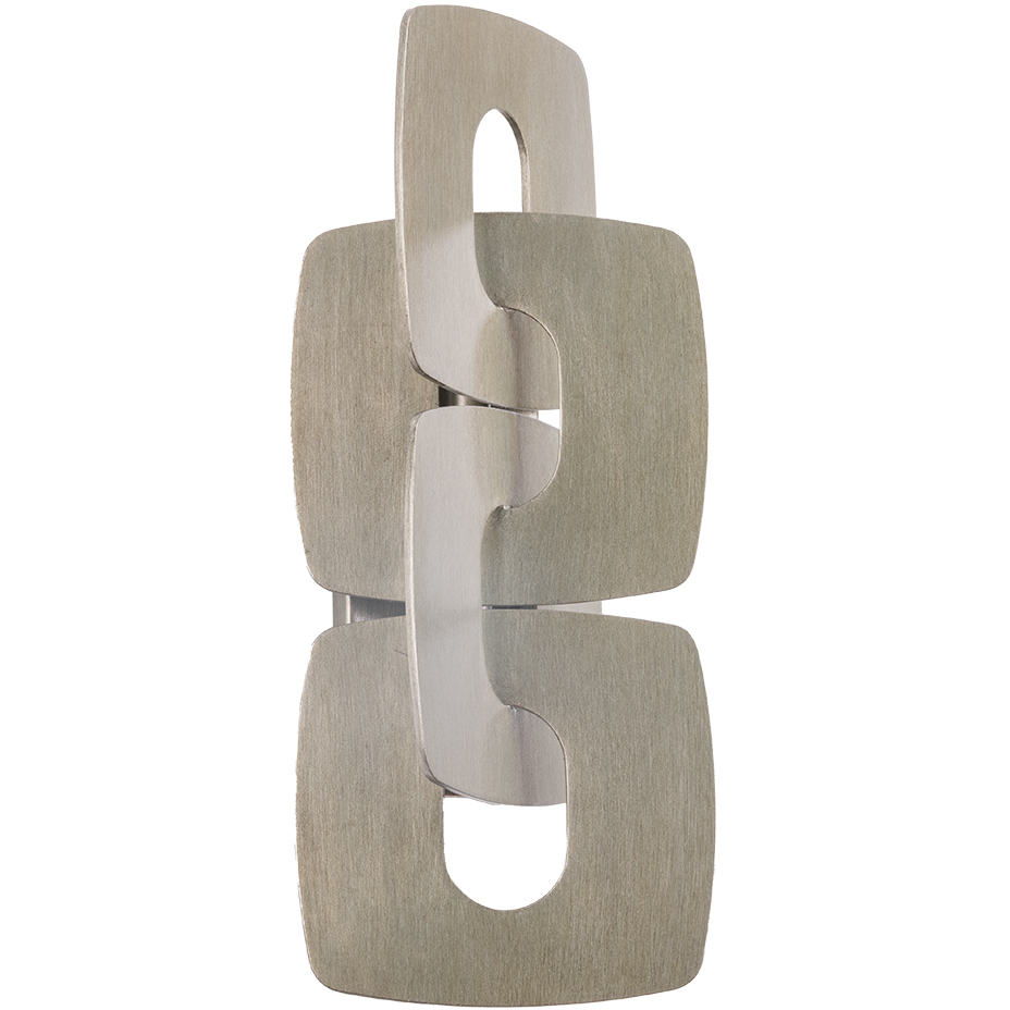 Trentino Wall Sconce Wall Light in Stria Silver Leaf