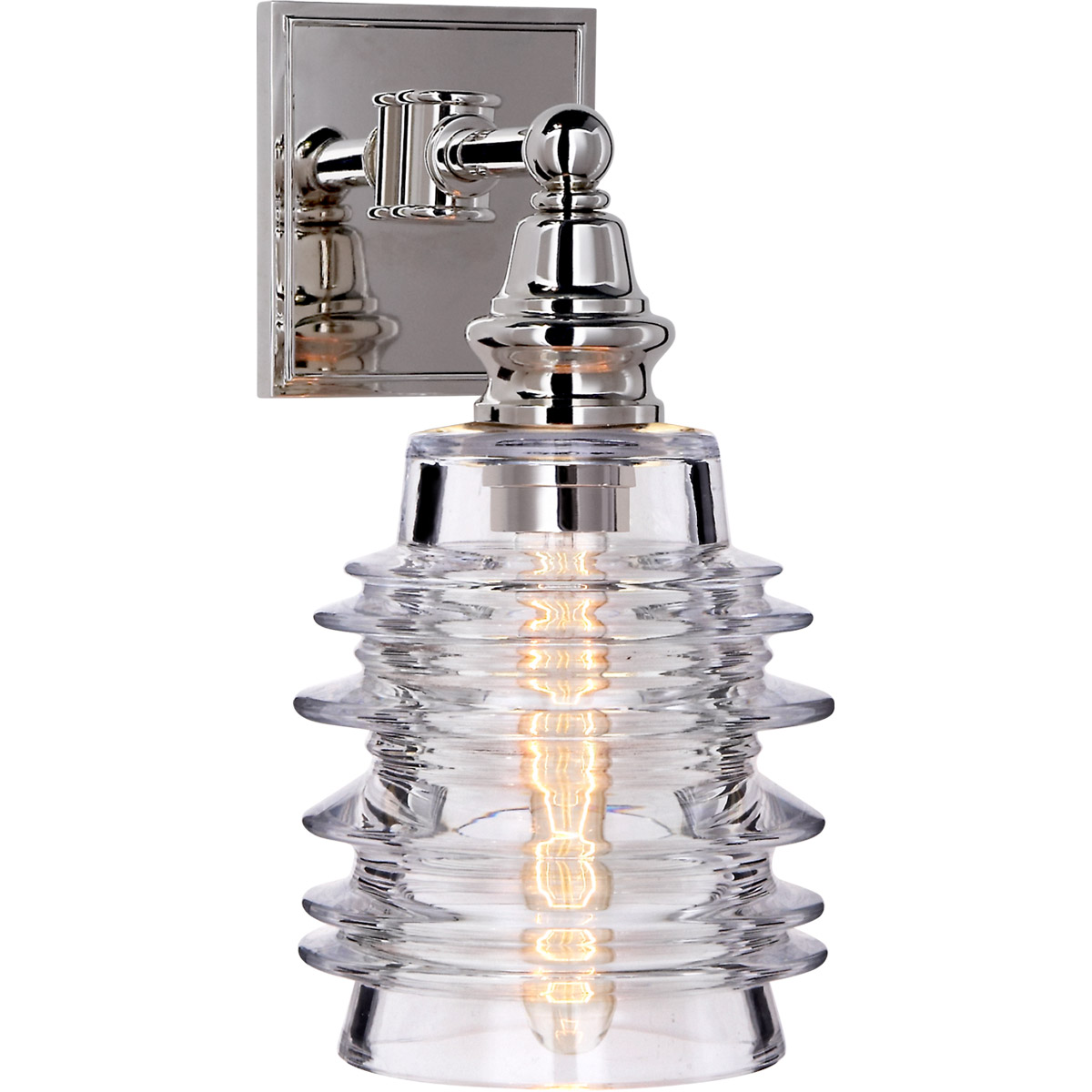 Chapman & Myers Covington 1 Light 6.5 inch Polished Nickel Bath Sconce Wall Light