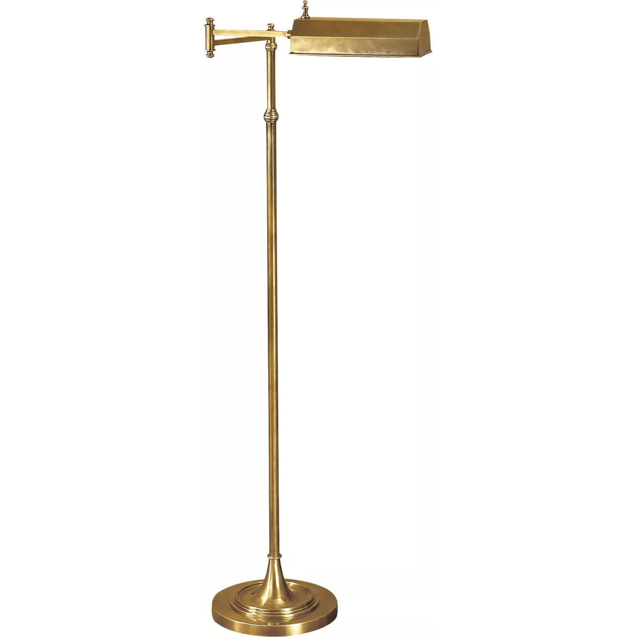 Chapman & Myers Dorchester 37 inch 40 watt Antique-Burnished Brass Swing Arm Floor Lamp Portable Light