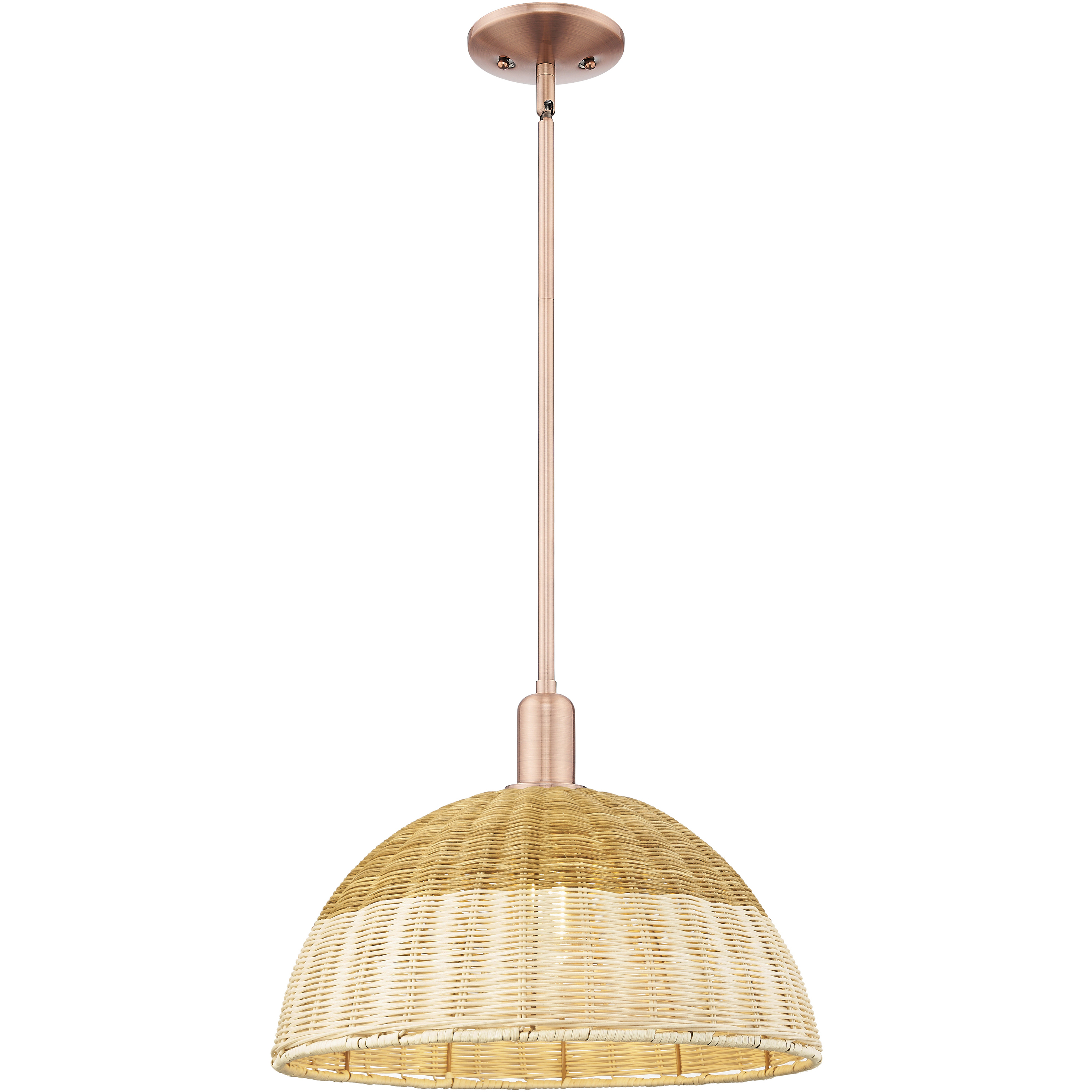 Natural Ballston Dome 1 Light 15.75 inch Antique Copper Mini Pendant Ceiling Light