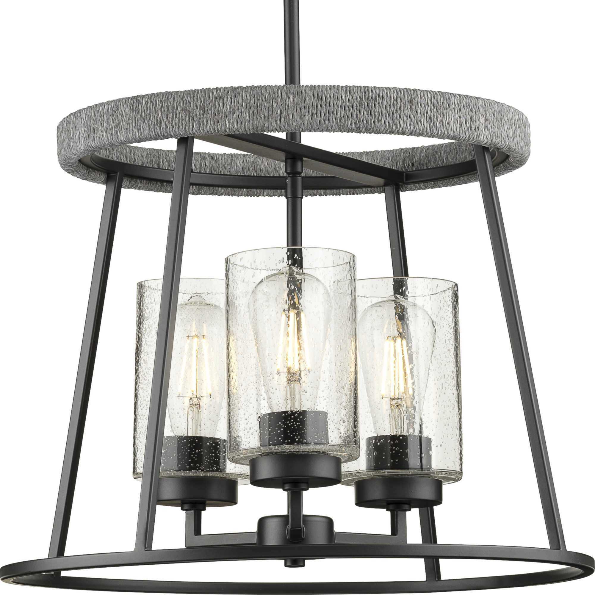Laramie 3 Light 18.12 inch Matte Black Chandelier Ceiling Light, Design Series