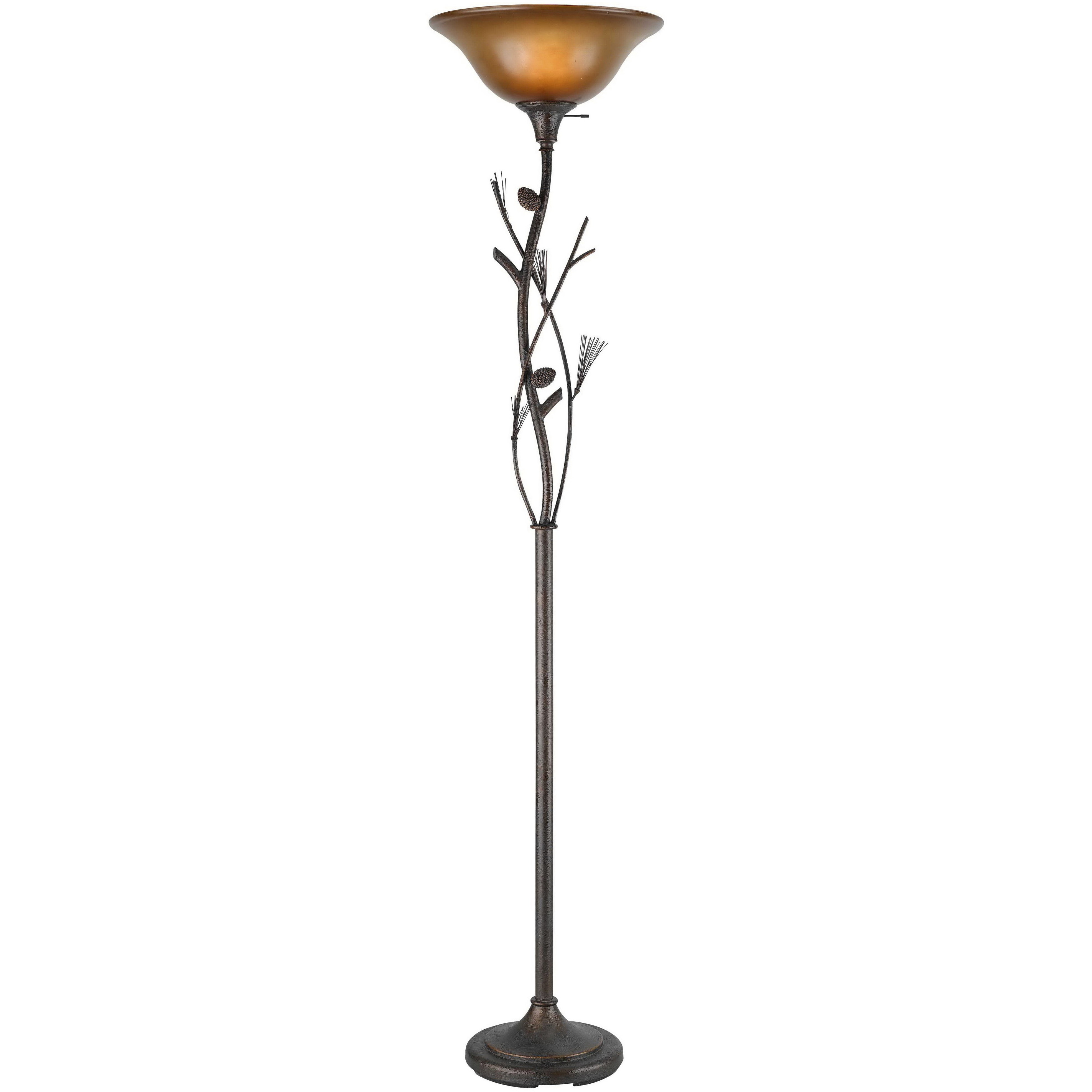 Pinecone 72 inch 150 watt Rust Torchiere Portable Light