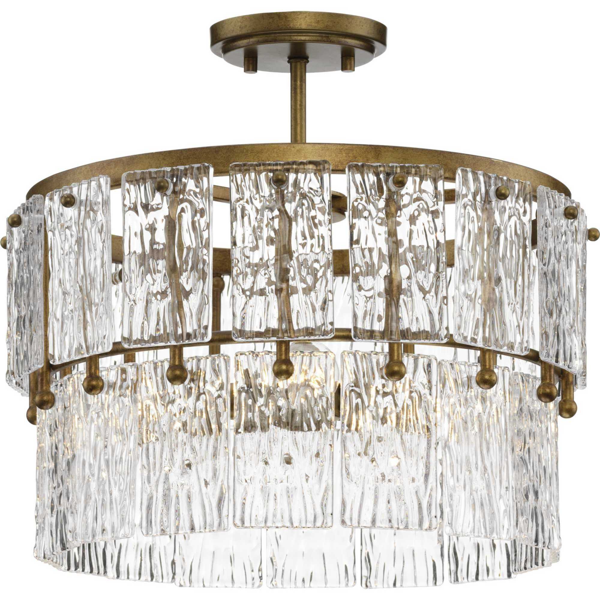Chevall 3 Light 17 inch Gold Ombre Pendant Ceiling Light, Design Series