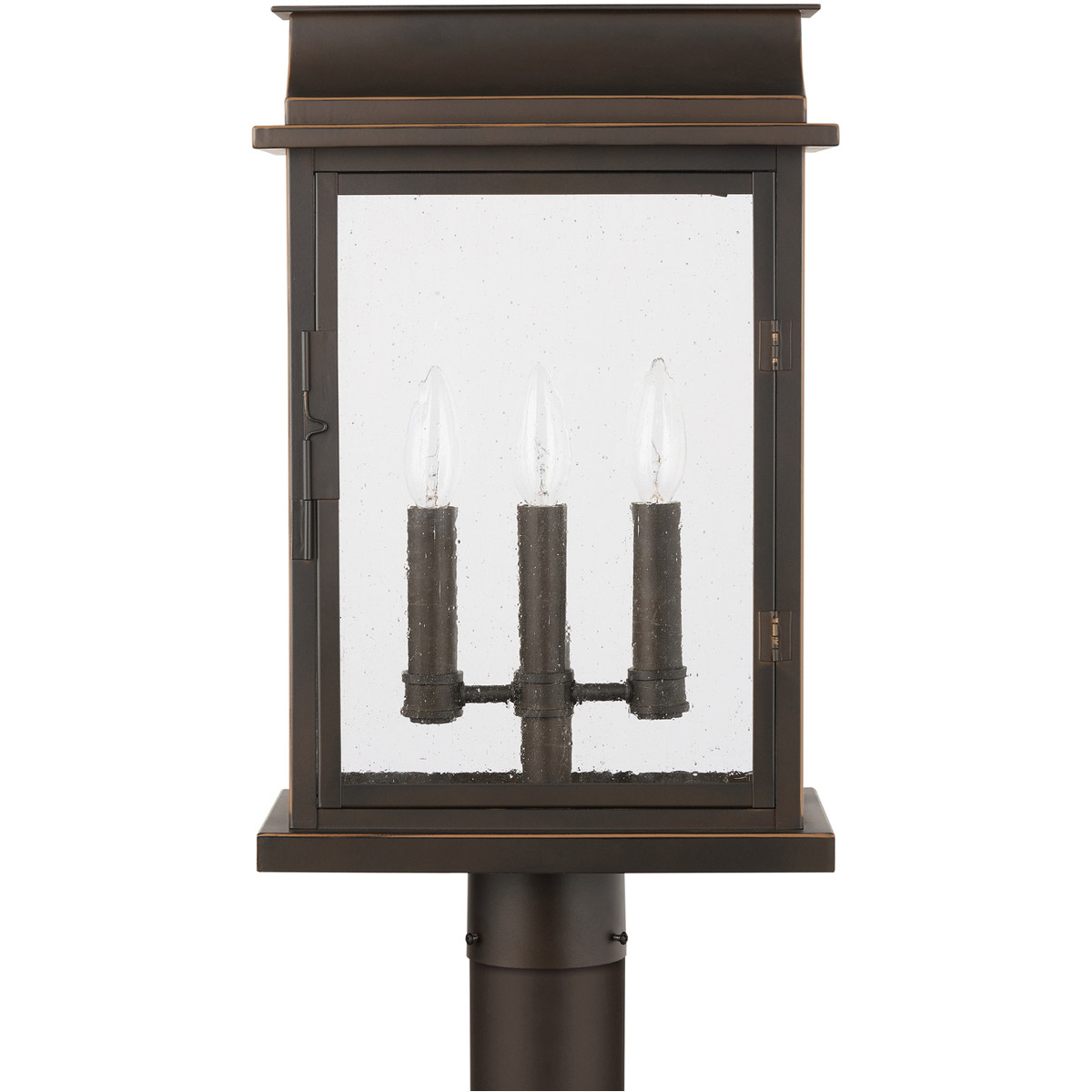 Bolton 3 Light 20 inch Oiled Bronze Outdoor Post Lantern