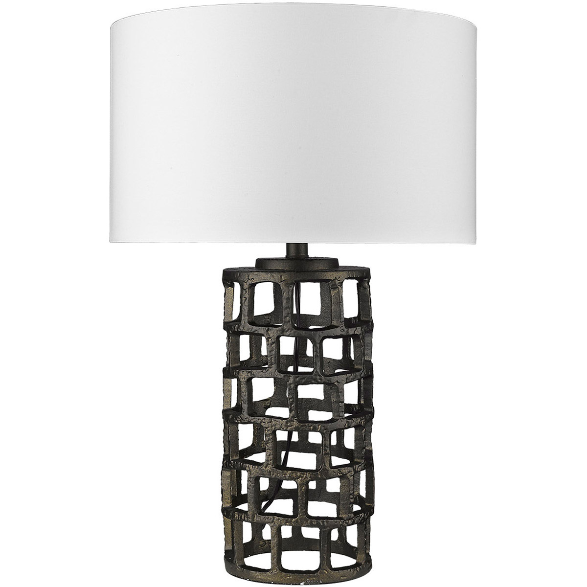 Vallin 26 inch 100.00 watt Black Gold Table Lamp Portable Light
