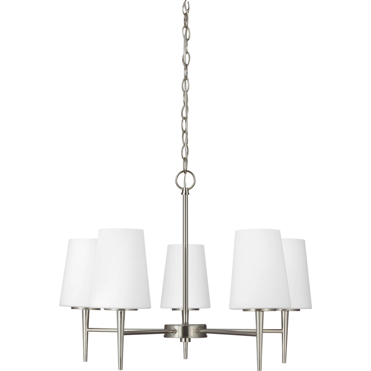 Driscoll 5 Light 25.25 inch Brushed Nickel Chandelier Ceiling Light
