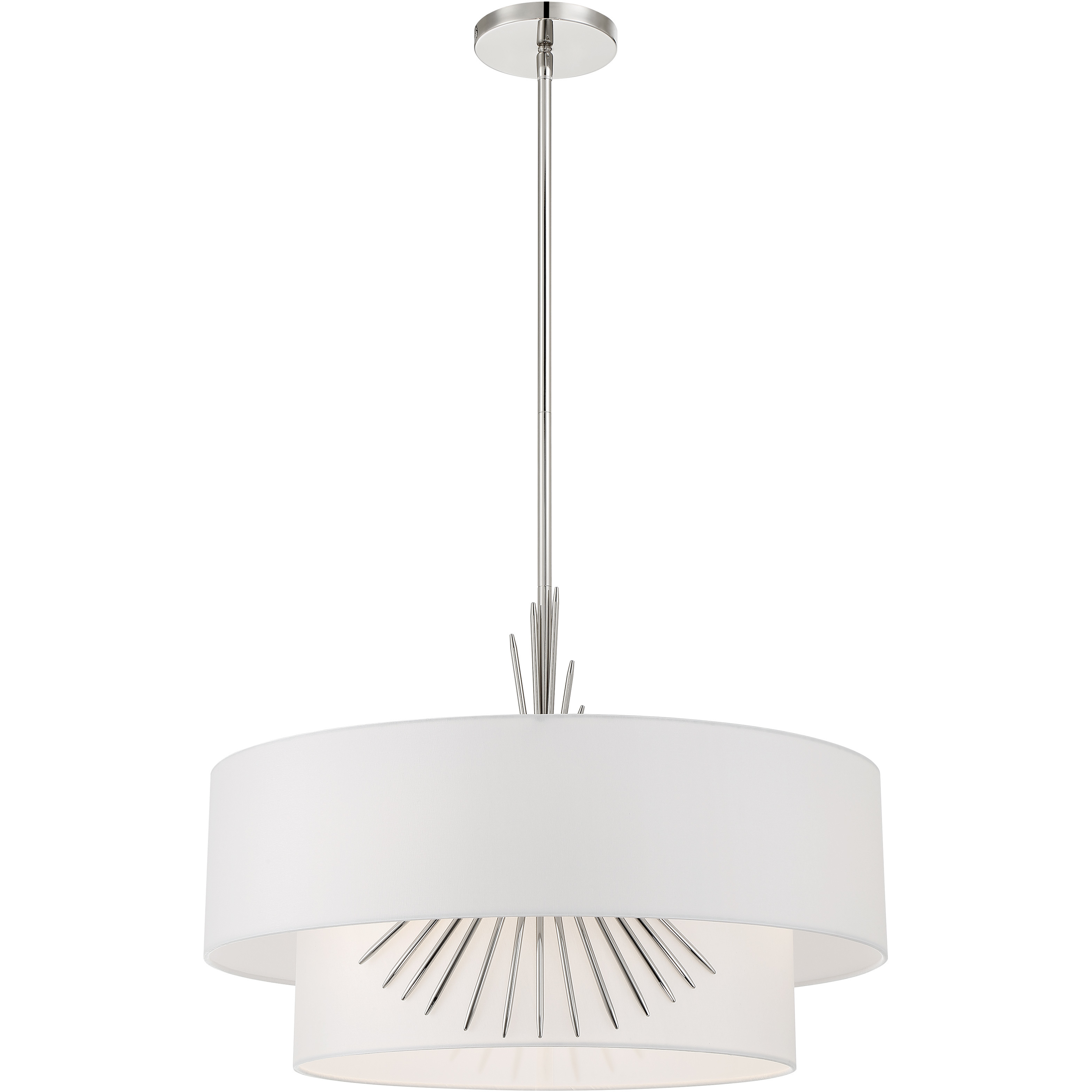 Gramercy 3 Light 21.88 inch Polished Nickel Pendant Ceiling Light